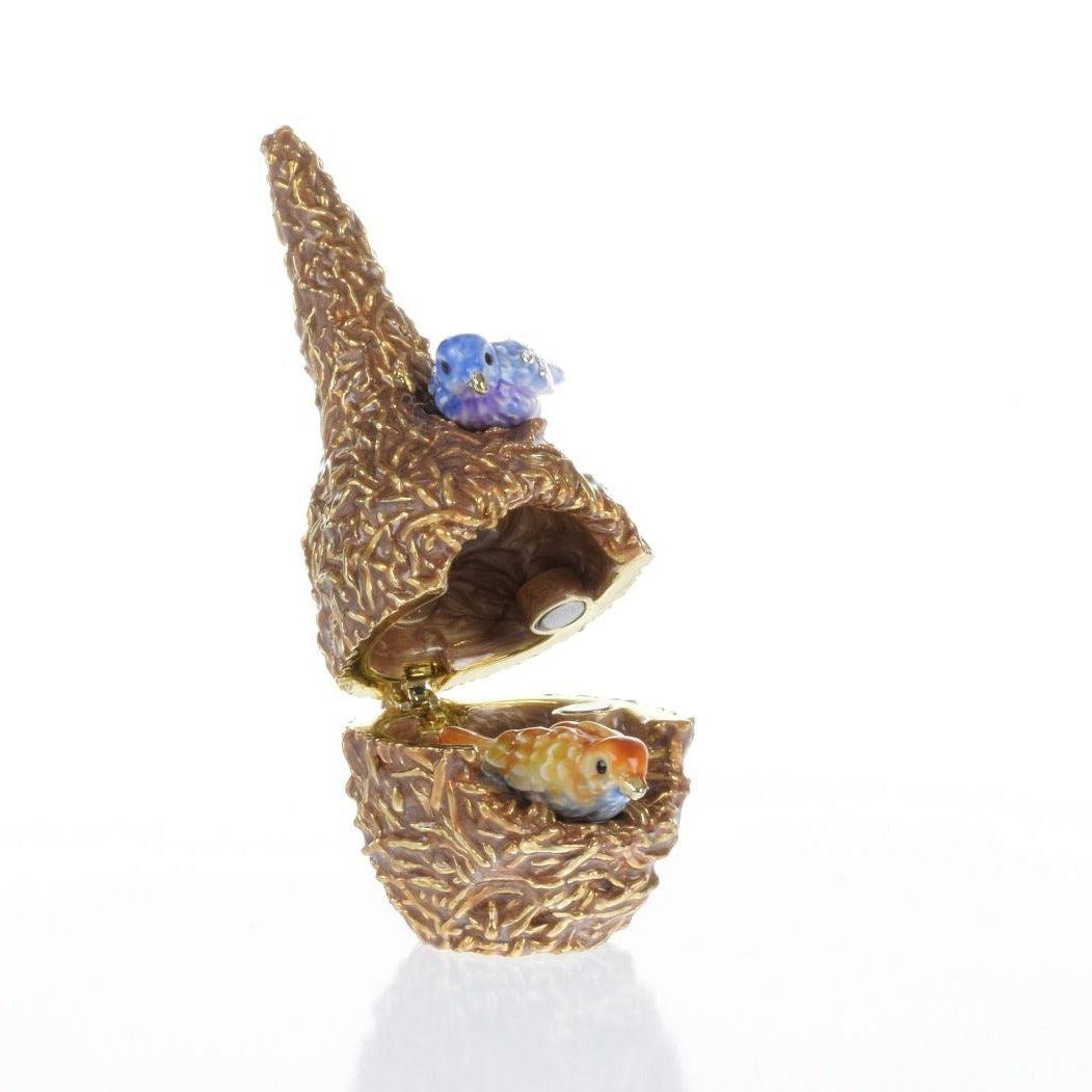Two love Birds in a nest Trinket Box - PRHOMZ