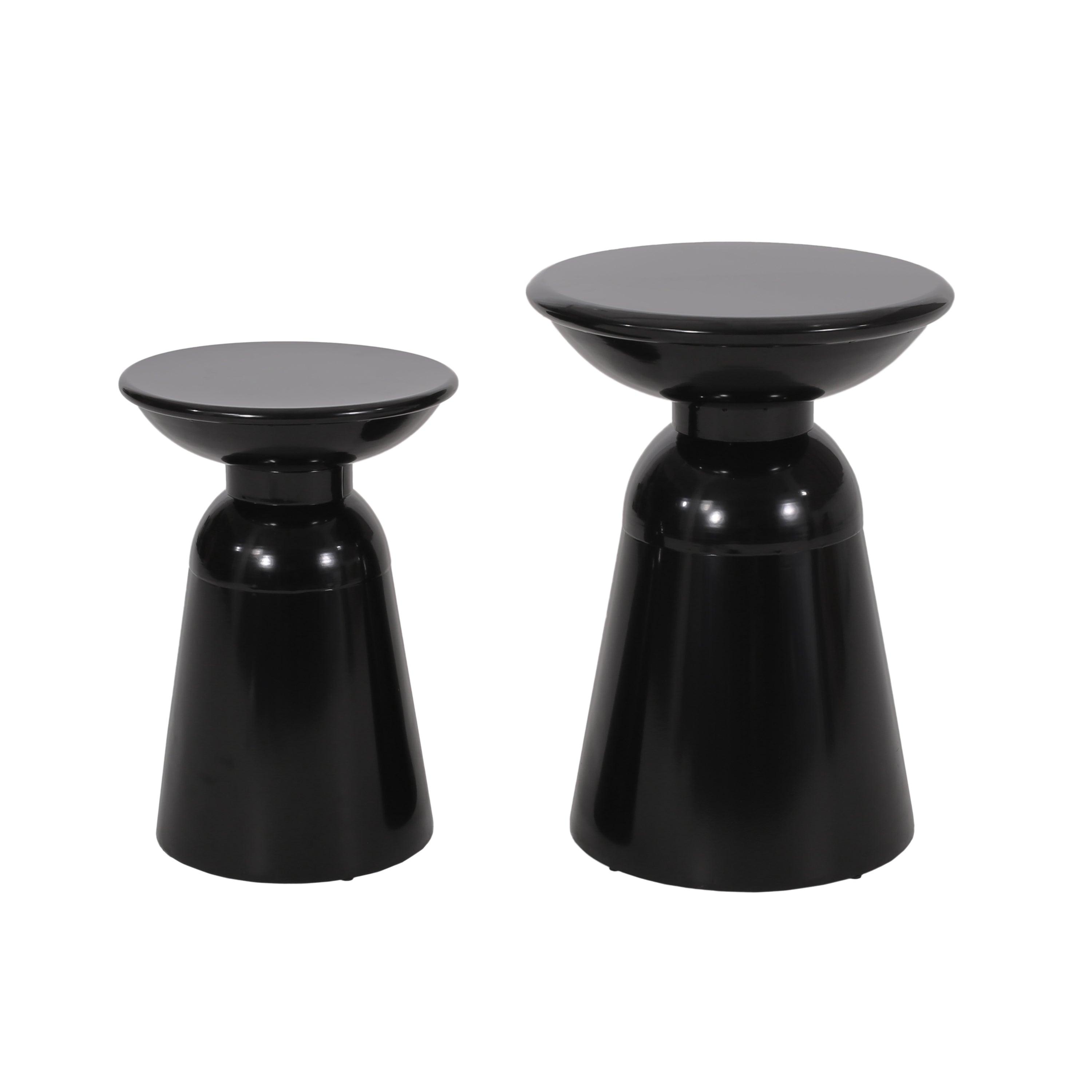 2 Metal Side Tables - PRHOMZ