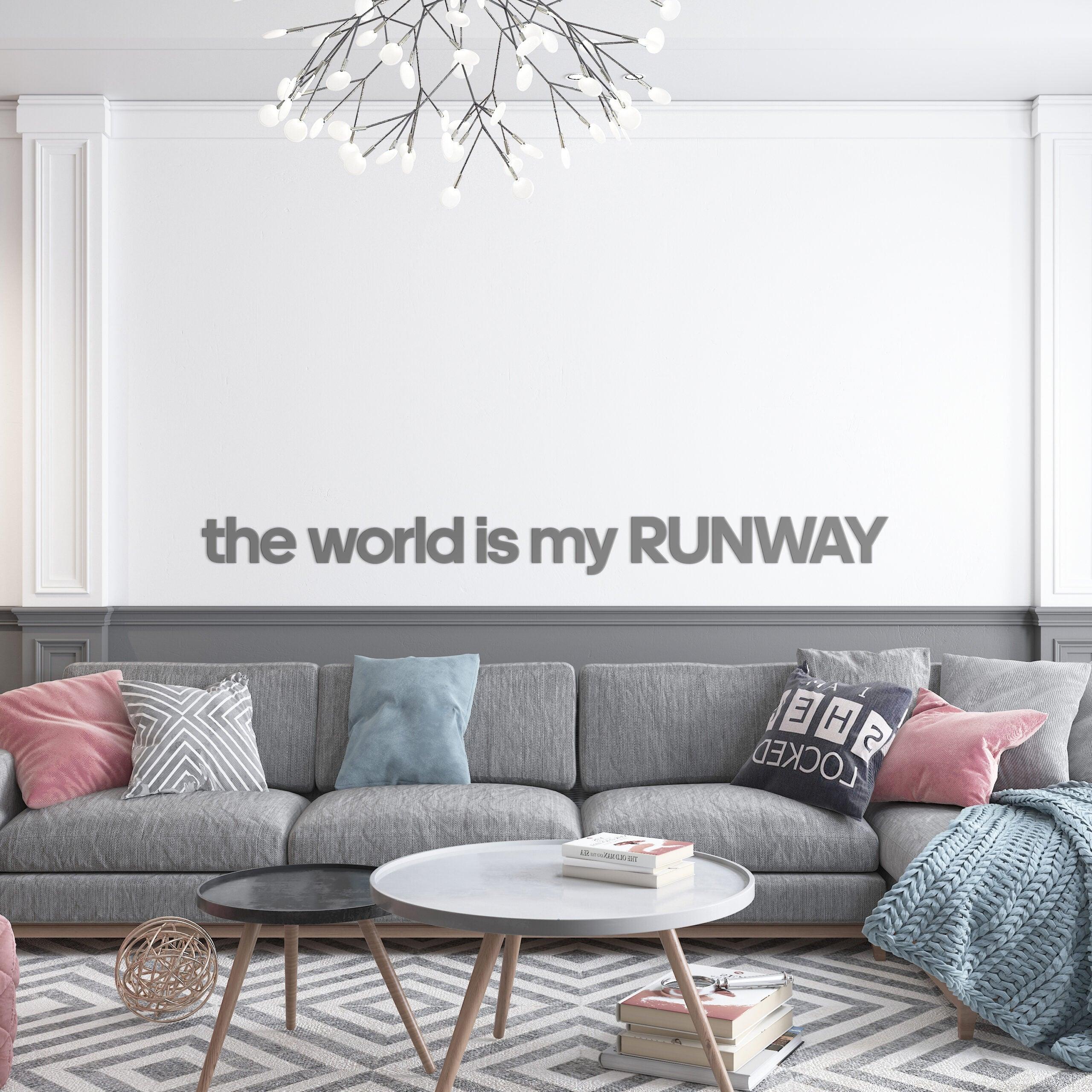 The World is My Runway - 3D Office Wall Decor - PRHOMZ