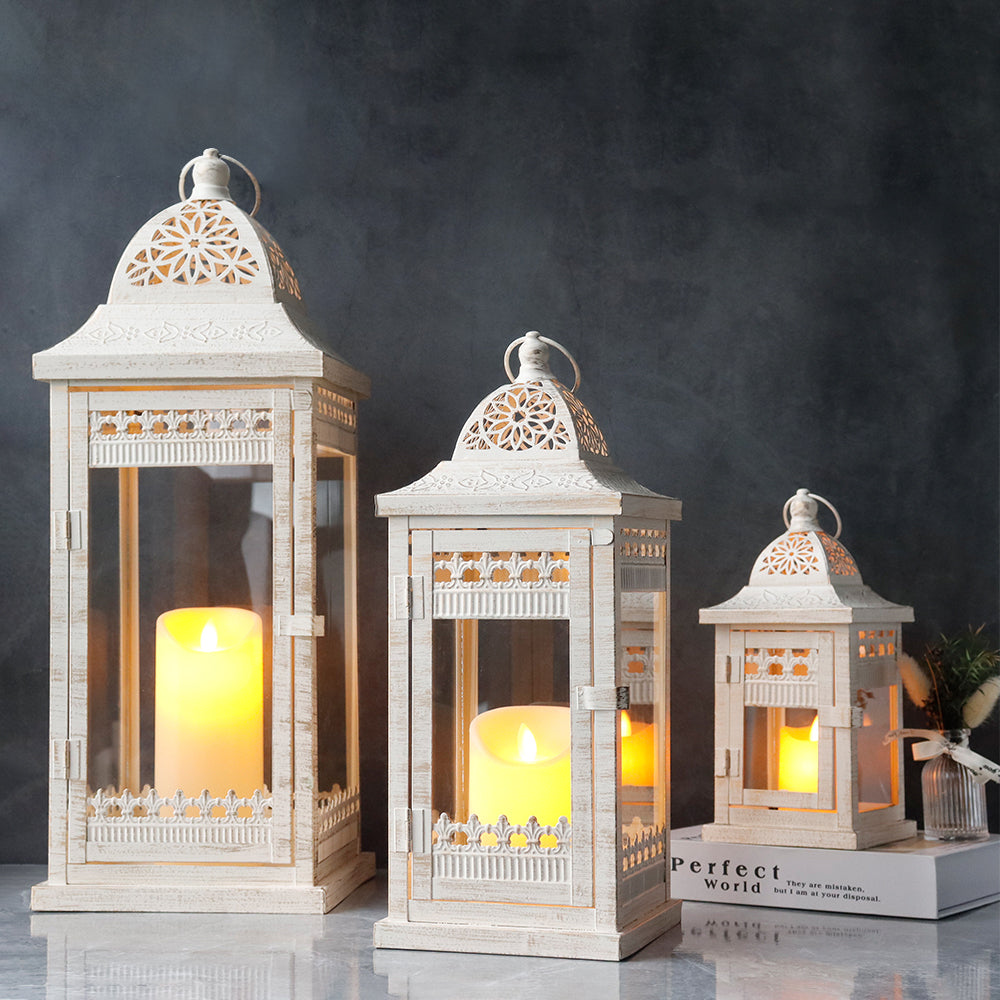 20"&14.5"&9.5" High Vintage Style Hanging Lantern-3