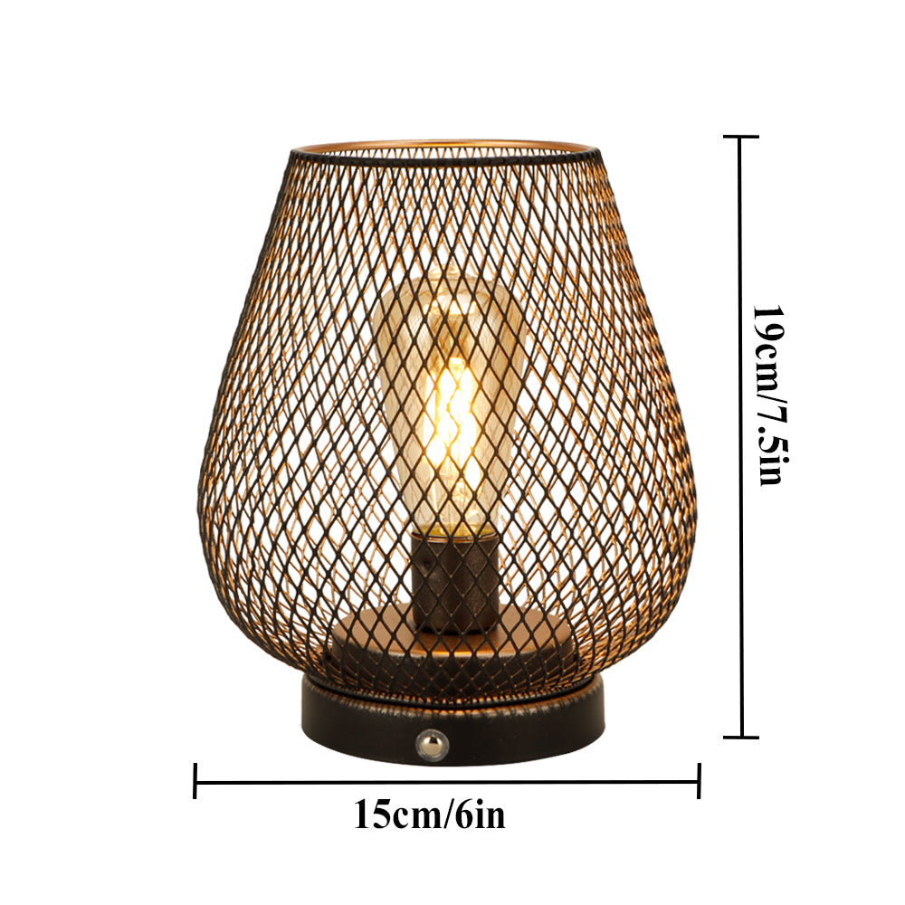 JHY DESIGN's 7.5"H Touch Adjustable Table Lamp(Metal Base, Bronze Egg)-1