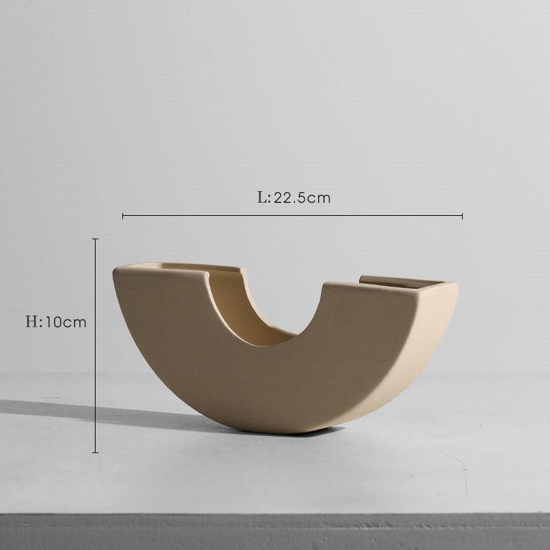 Modern Minimalist Ceramic Vase Flower Ornaments - PRHOMZ