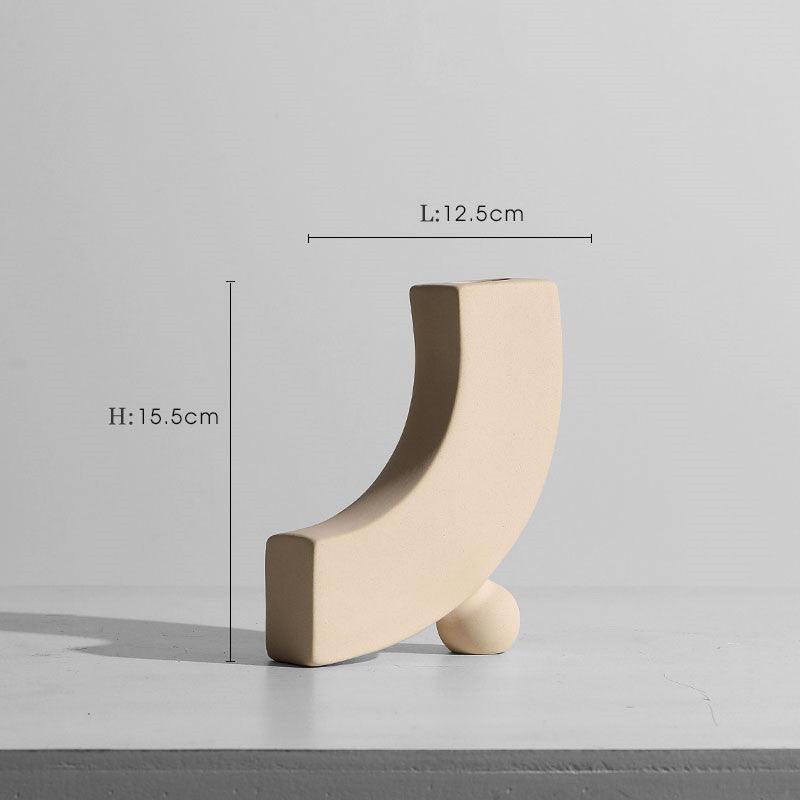 Modern Minimalist Ceramic Vase Flower Ornaments - PRHOMZ