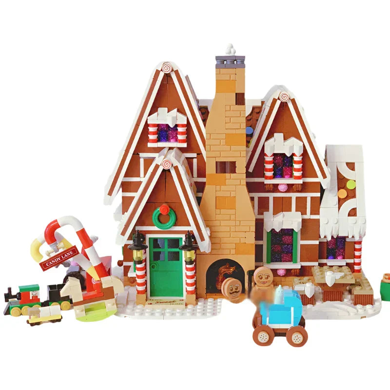 Santa Claus Gingerbread House Building Blocks-0