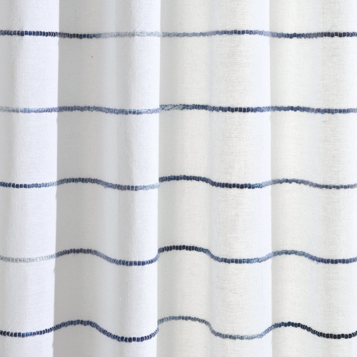 Ombre Stripe Yarn Dyed Recycled Cotton Blend Window Curtain Panel Set