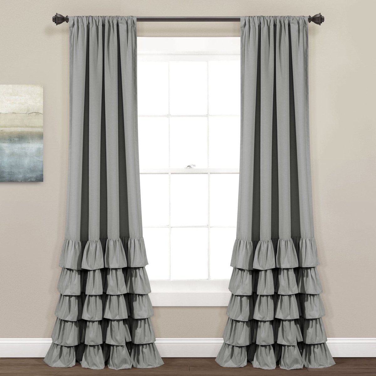 Allison Ruffle Curtain Set