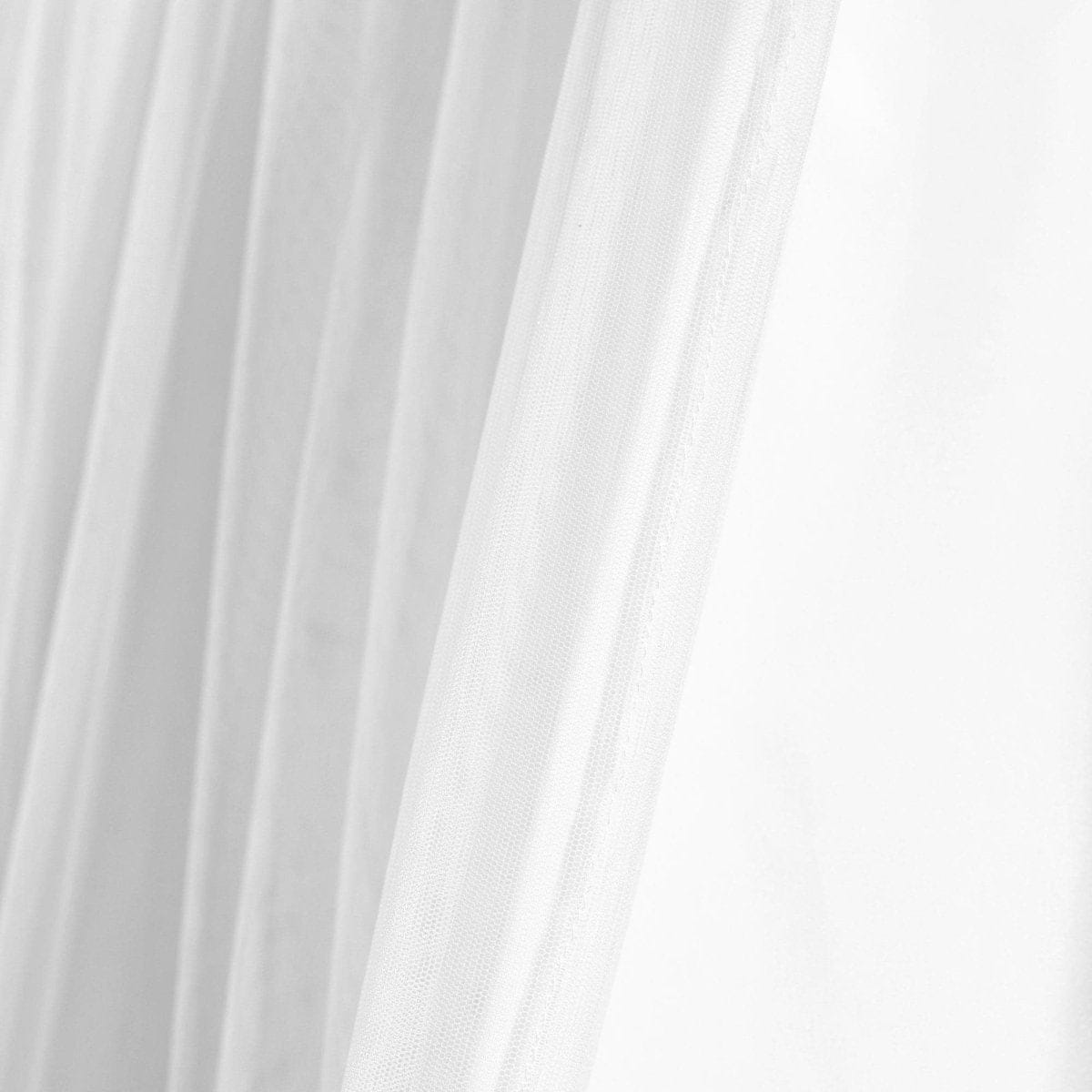 Tulle Skirt Solid Window Curtain Panel Set