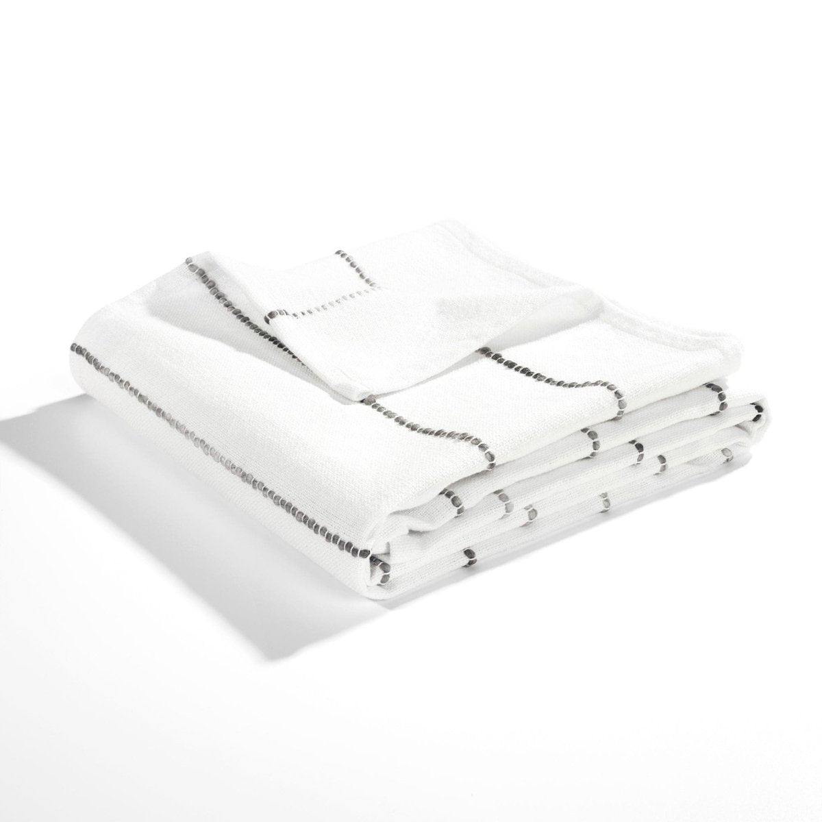 Ombre Stripe Yarn Dyed Recycled Cotton Blend Throw