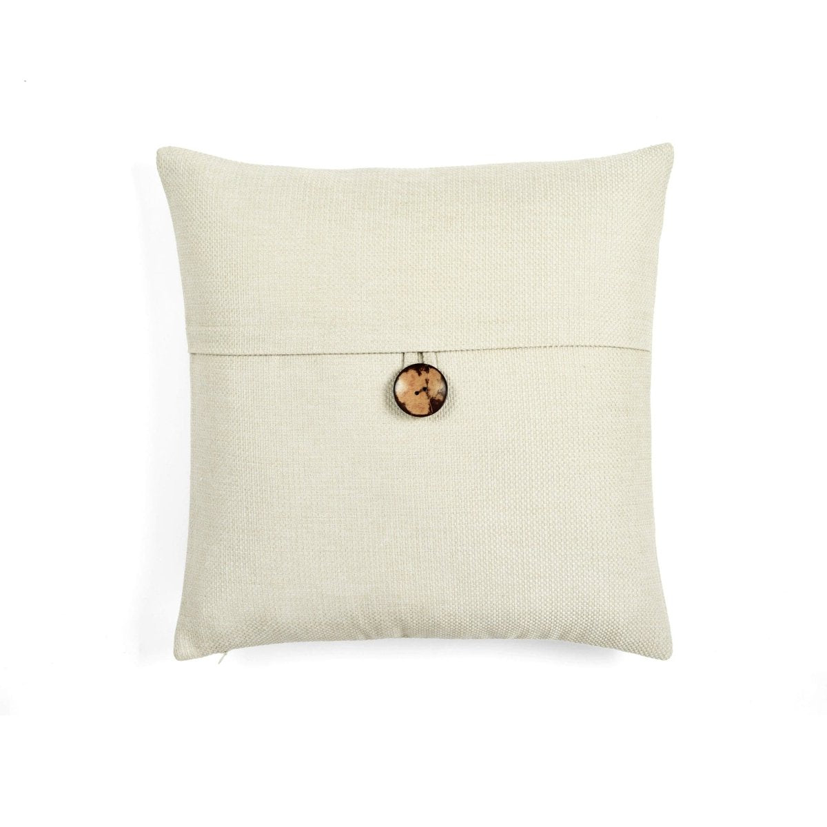 Linen Texture Woven Button Decorative Pillow Cover