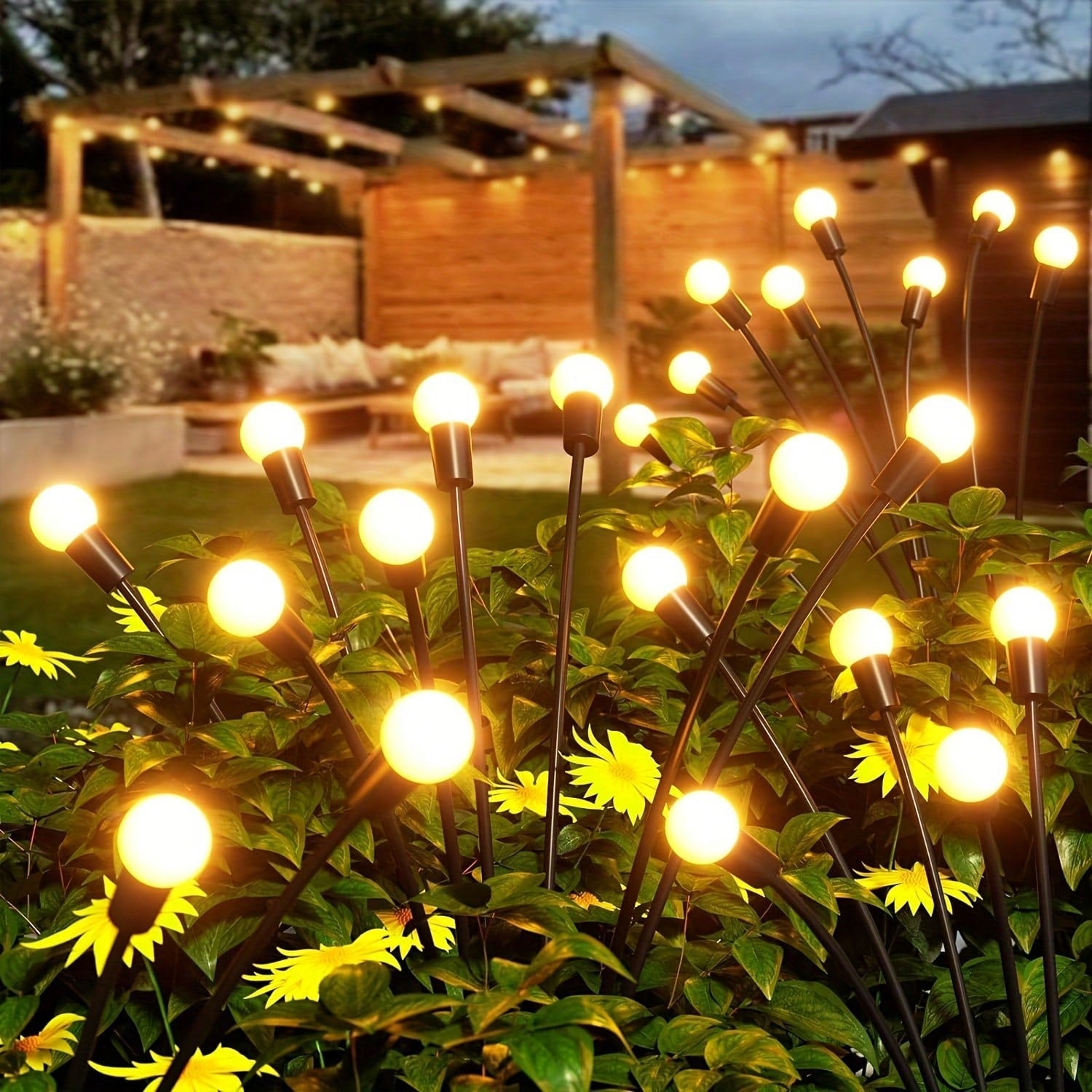 8-Pack 48LED Solar Firefly Lights, for Outdoors, Garden, Patio, Pathway, Backyard-3