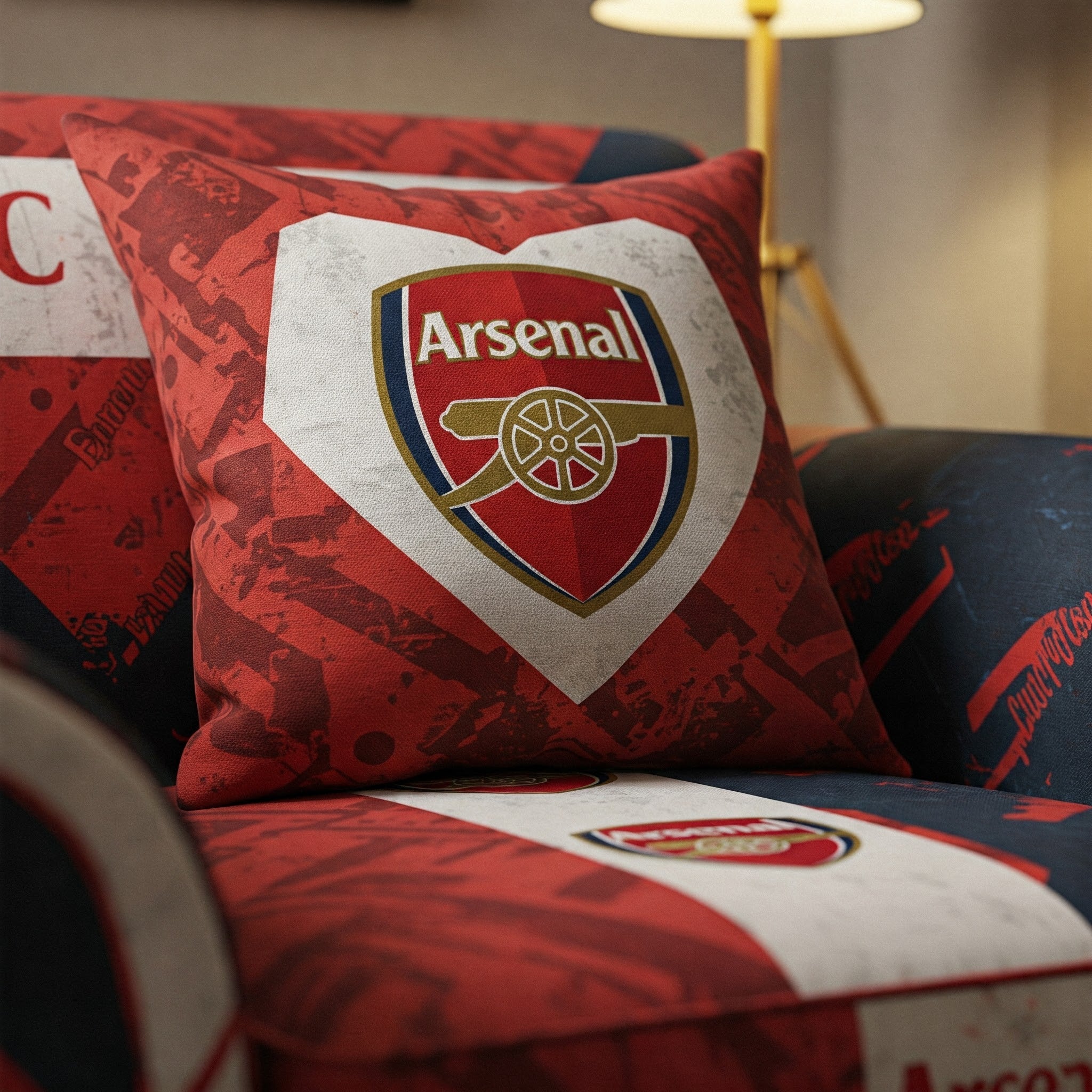 Arsenal FC Cushion Cover: 45x45cm Pure Cotton - Home Decor & Gifts-1