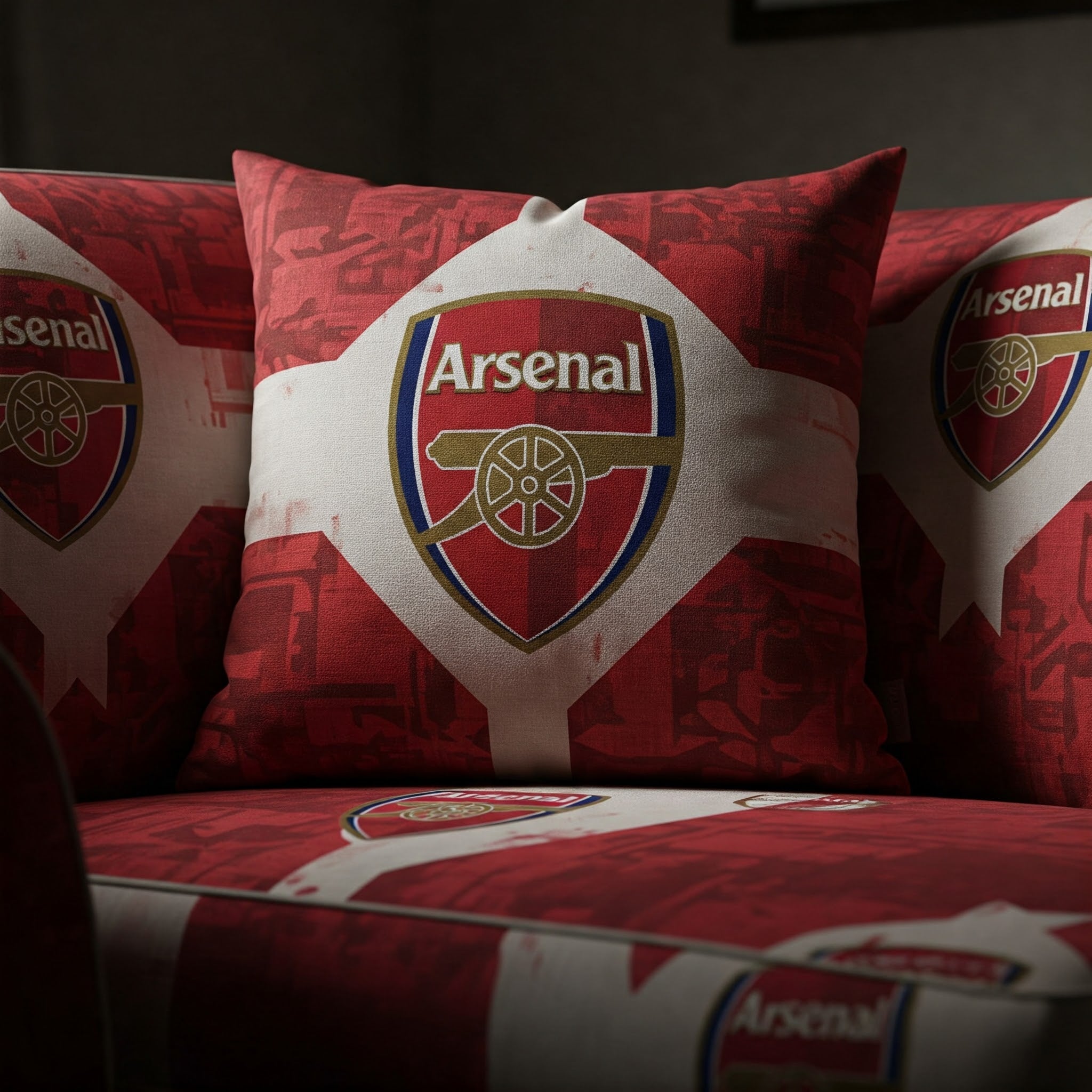 Arsenal FC Cushion Cover: 45x45cm Pure Cotton - Home Decor & Gifts-0