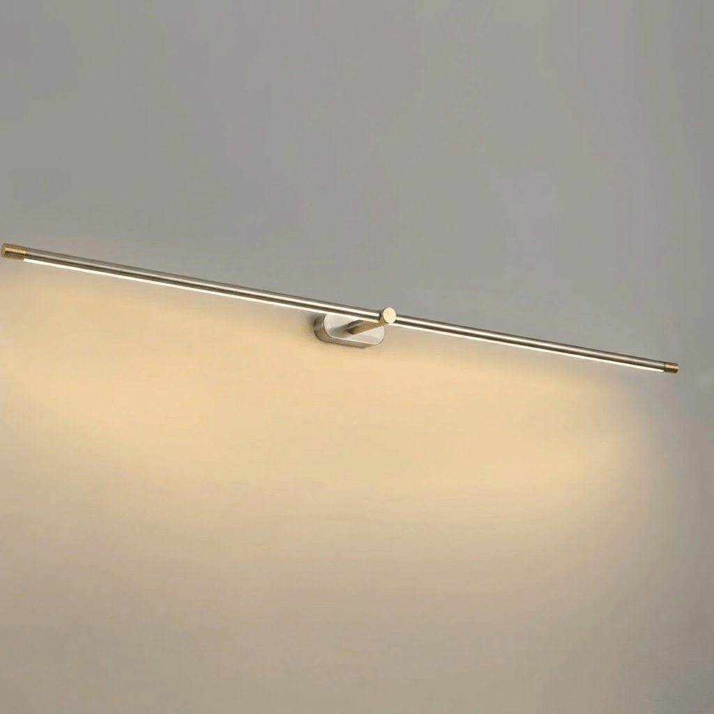 Linora | Linear LED Wall Sconce with Dimmable Warm Light | Metal Vanity Lamp for Mirrors