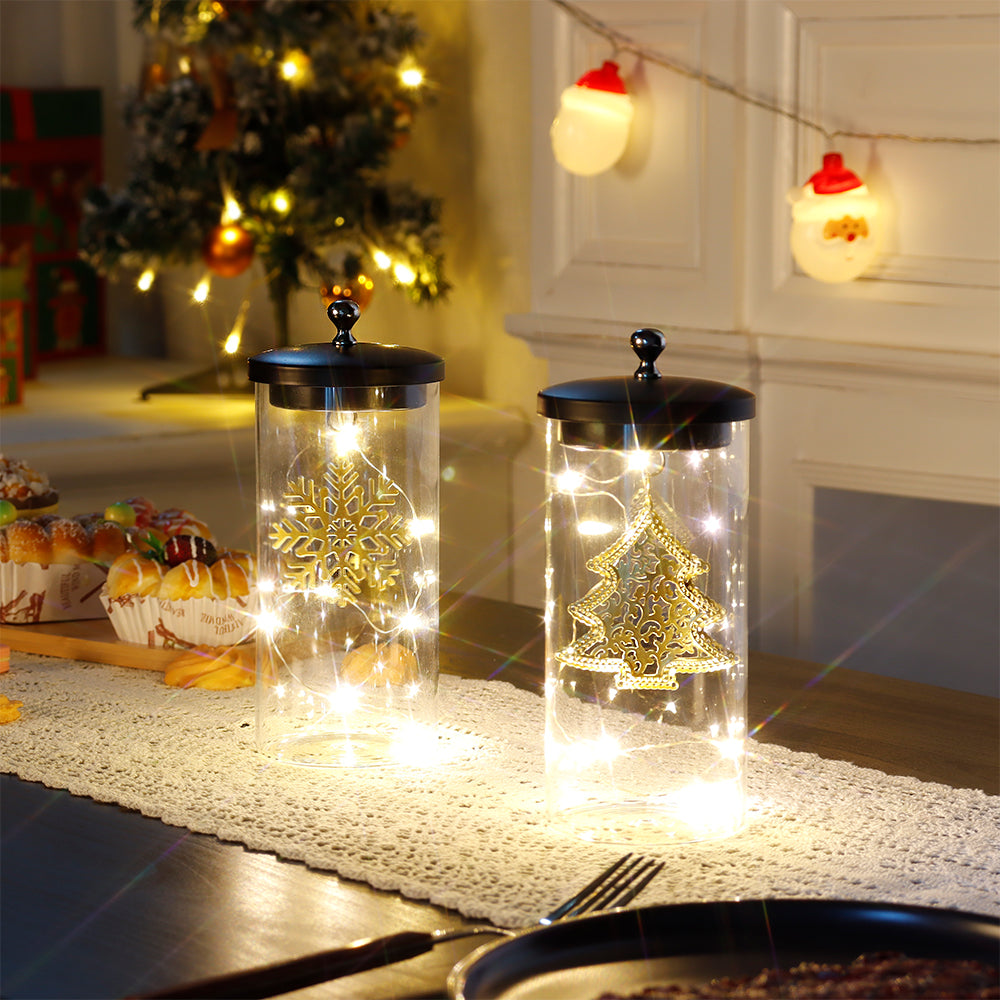 7" H Set of 2 Battery Powered Cordless Lamps-1