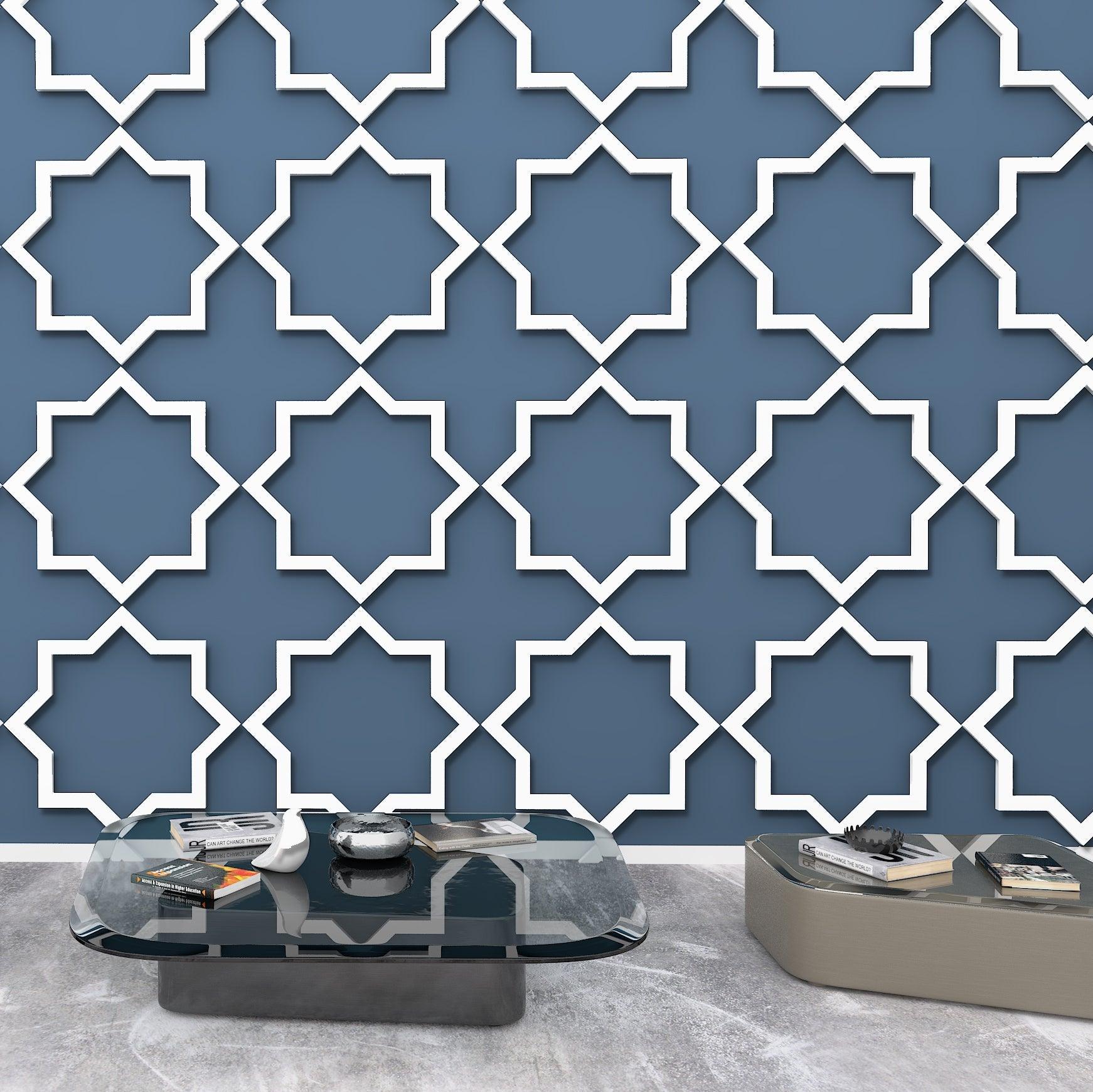 Moroccan Stars Pattern 3D Panels - PRHOMZ