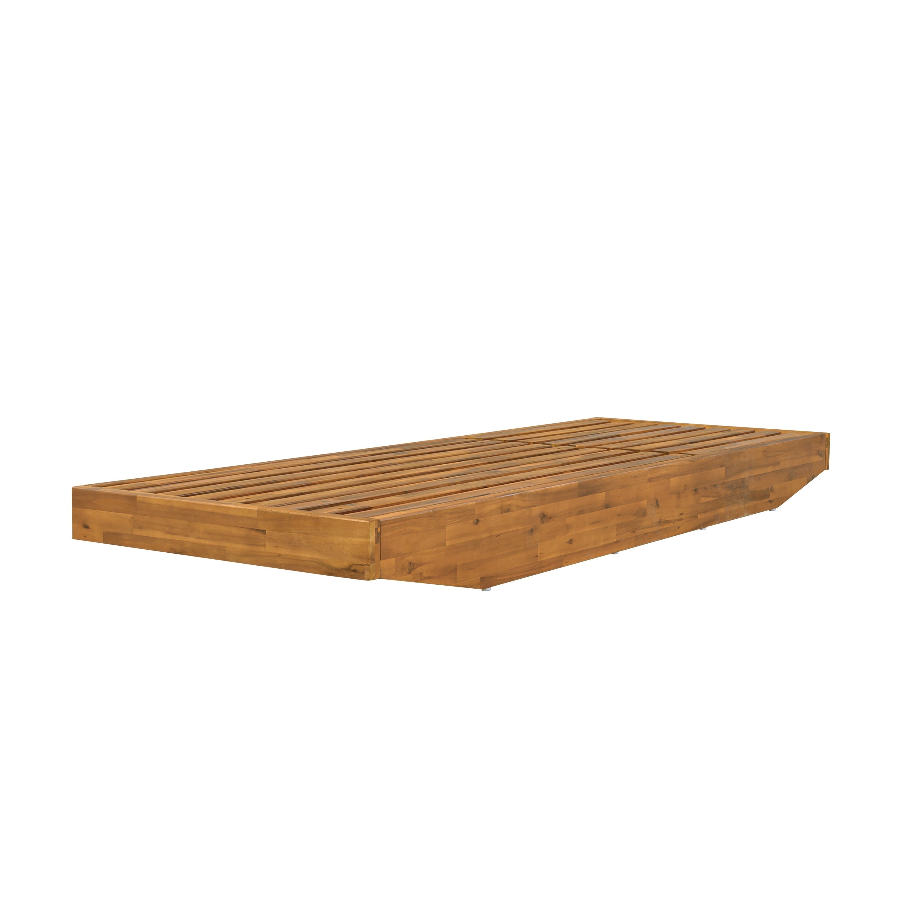 Acacia Wood Chaise Lounge with Cushion