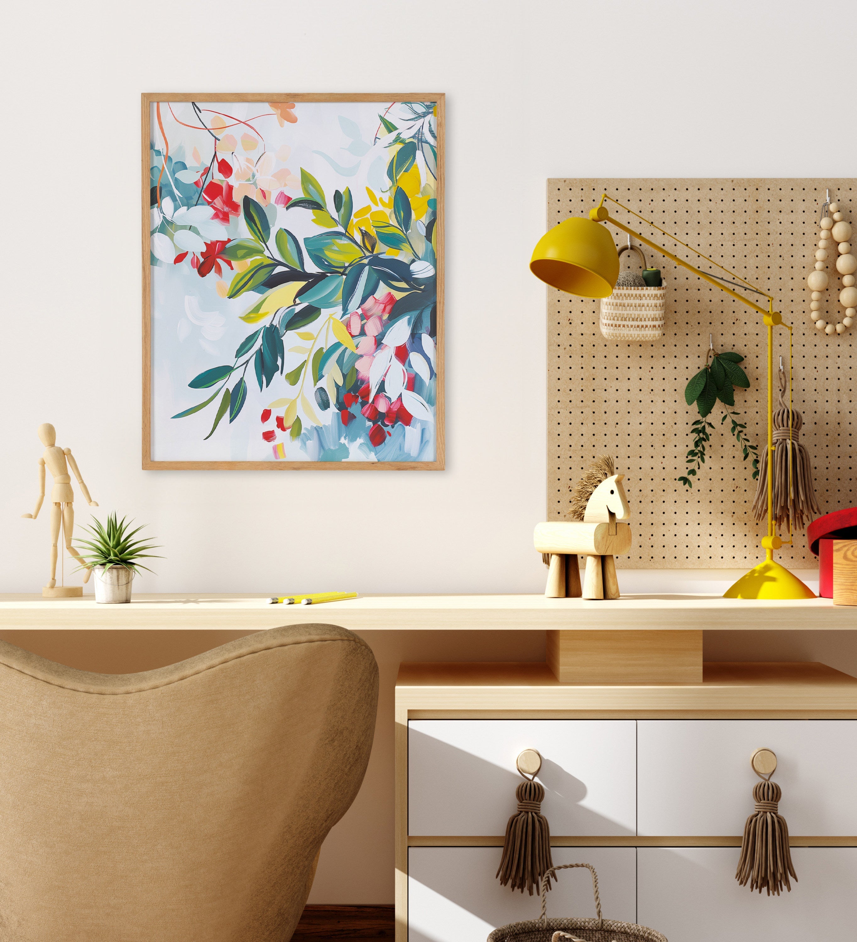 Gallery Jewel Tone Botanical Abstract Print by The Creative Bunch Studio