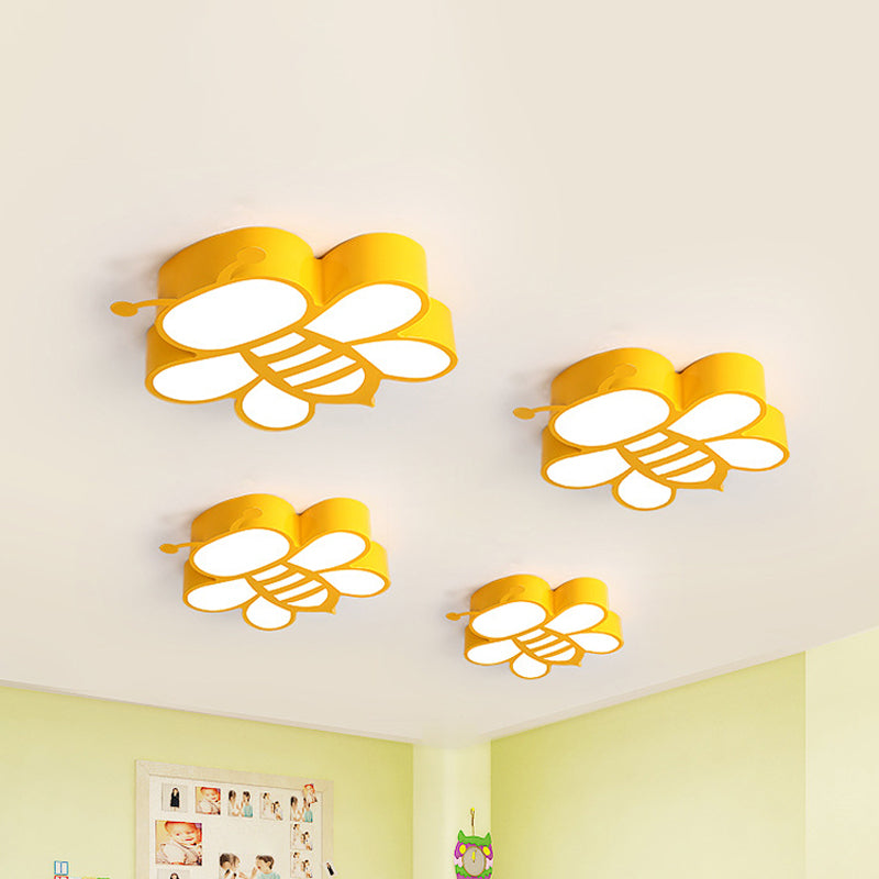 Buzzing with Fun: Cartoon Bee LED Ceiling Lamp for Kids