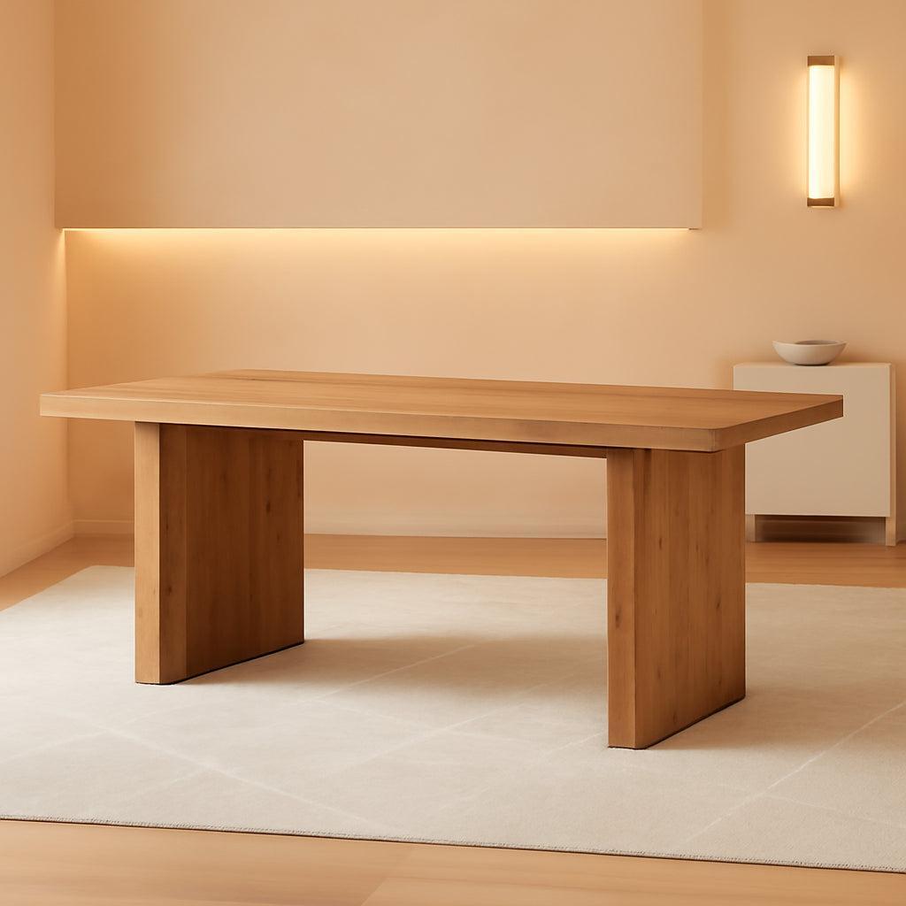 63 Inch Walnut Farmhouse Dining Table Seats Four To Six