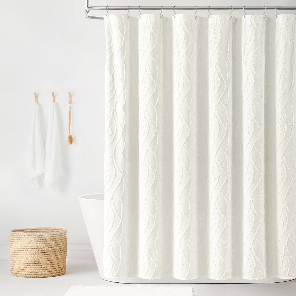 Jacquard Wave Shower Curtain