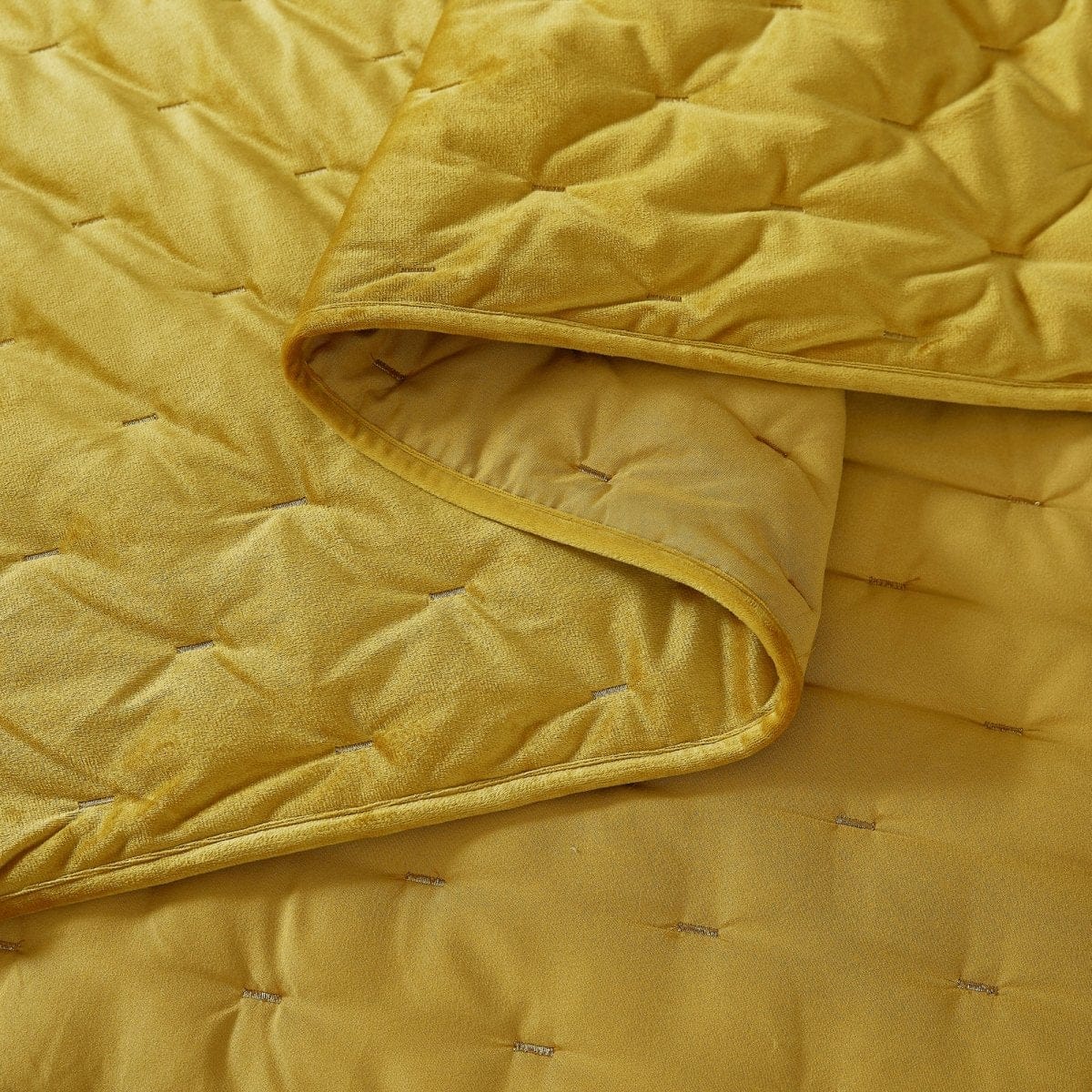 Haven Velvet Embroidered Stitch Cozy Super Soft Quilt 3 Piece Set