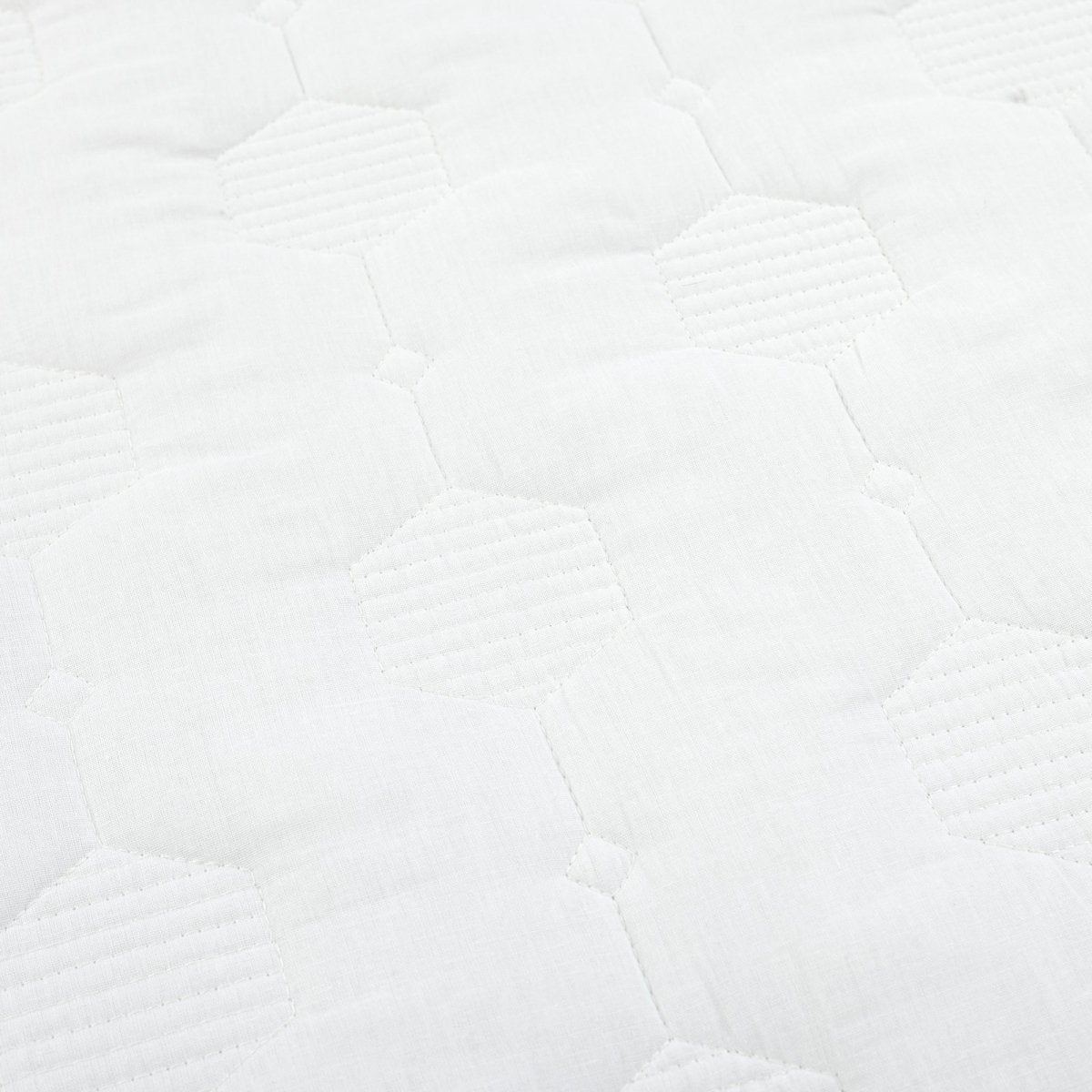 Hexagon Honeycomb Textured Cotton Quilt 3 Piece Set
