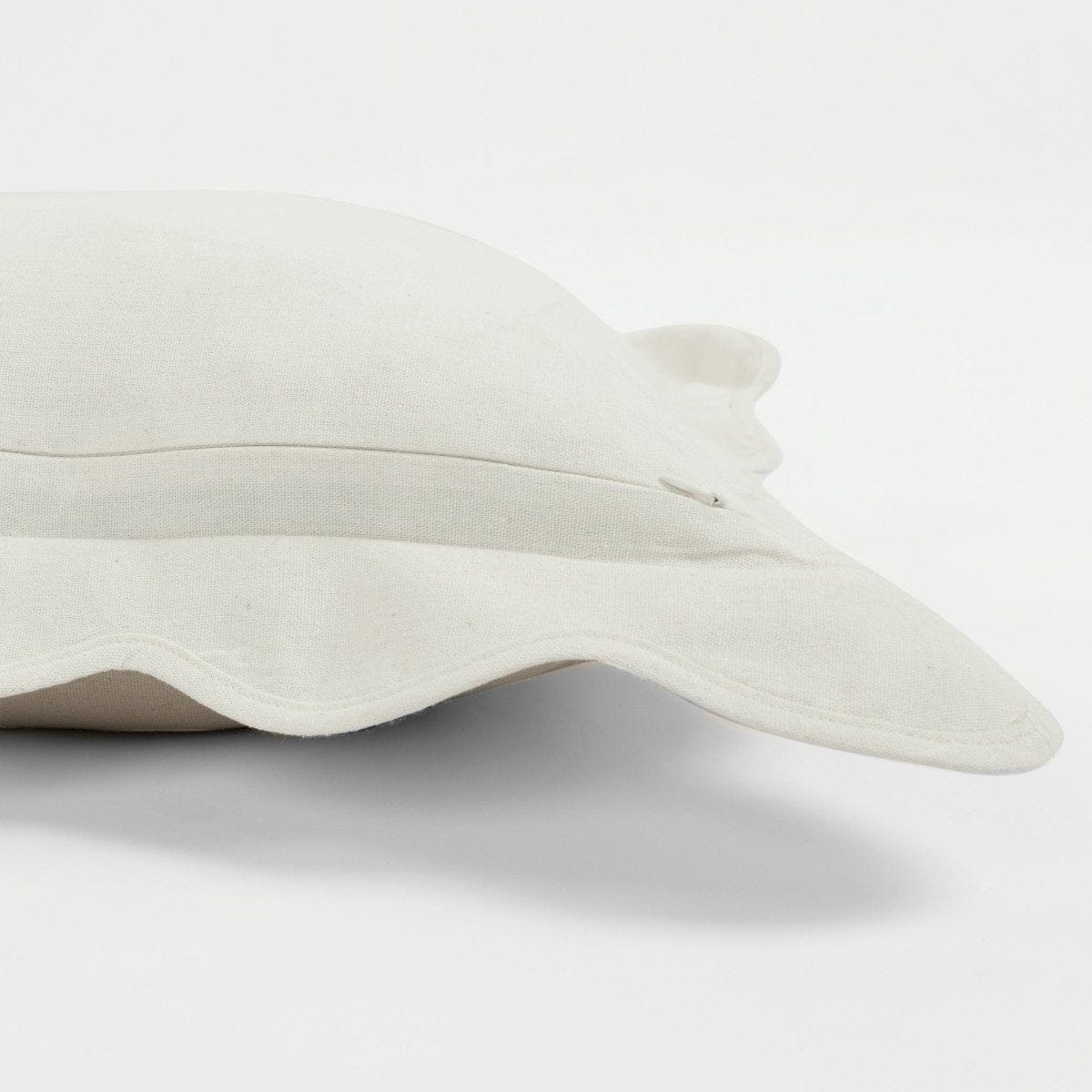 Coastal Chic Scalloped Edge Throw Pillow Cover