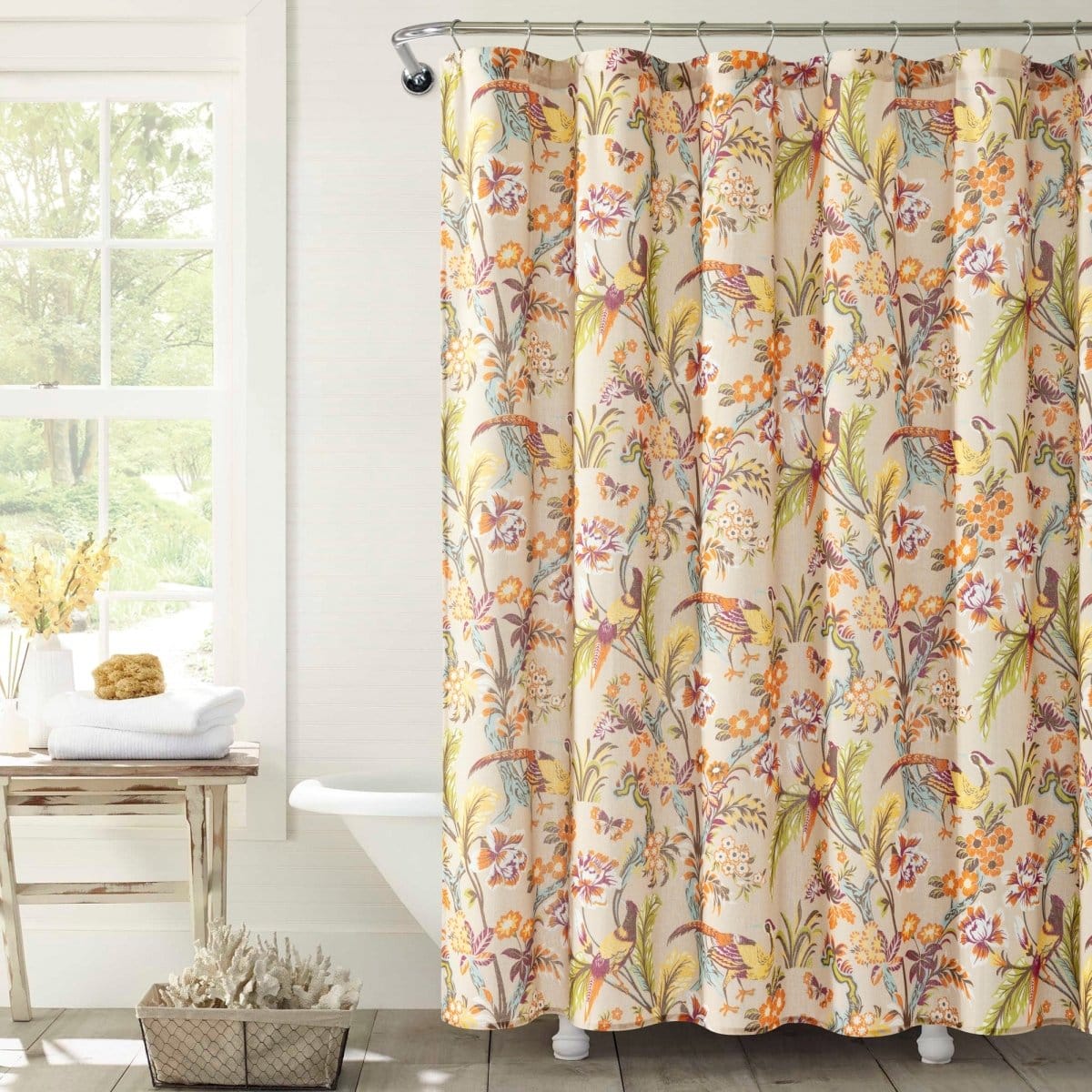 Dolores Linen Textured Shower Curtain