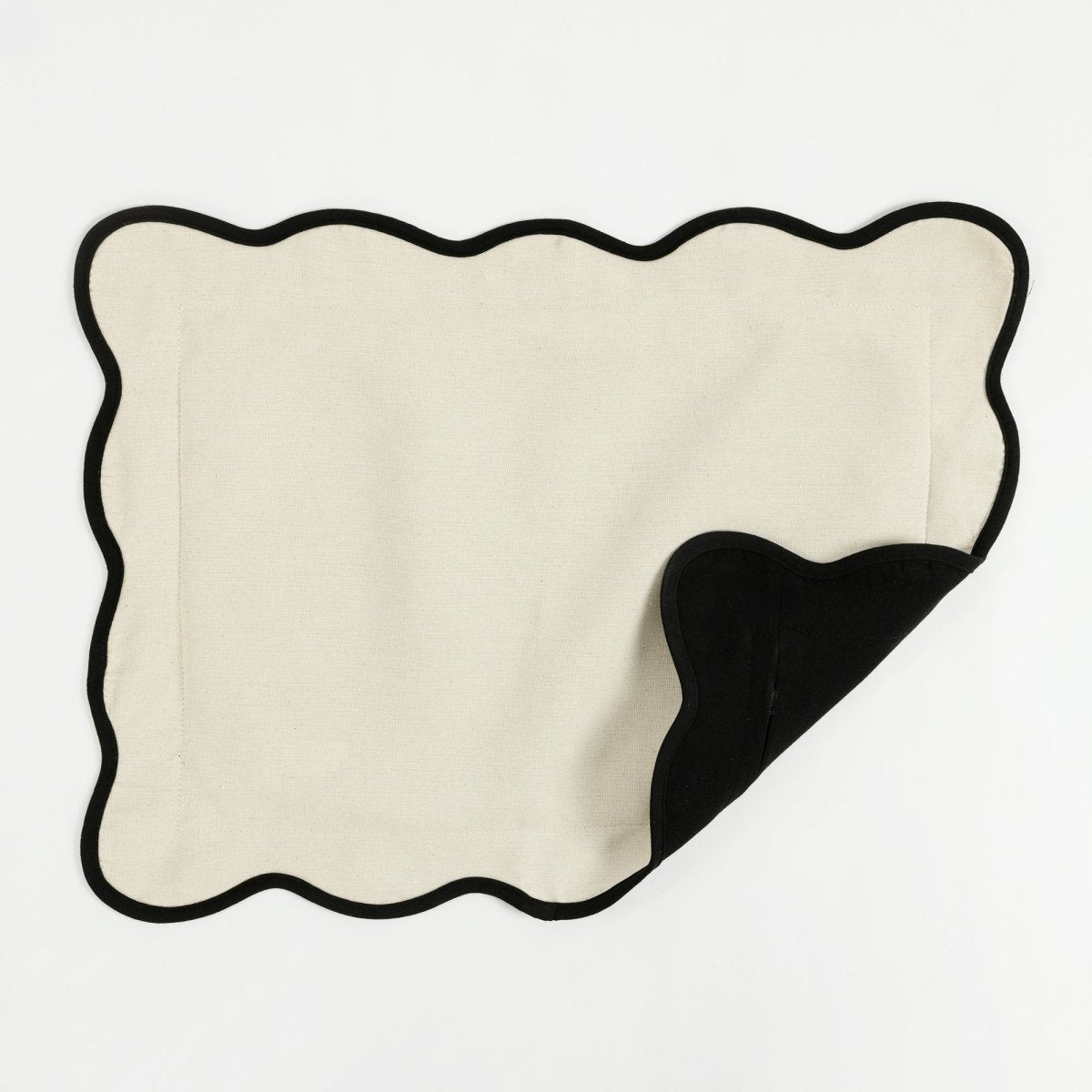 Coastal Chic Scalloped Edge Throw Pillow Cover