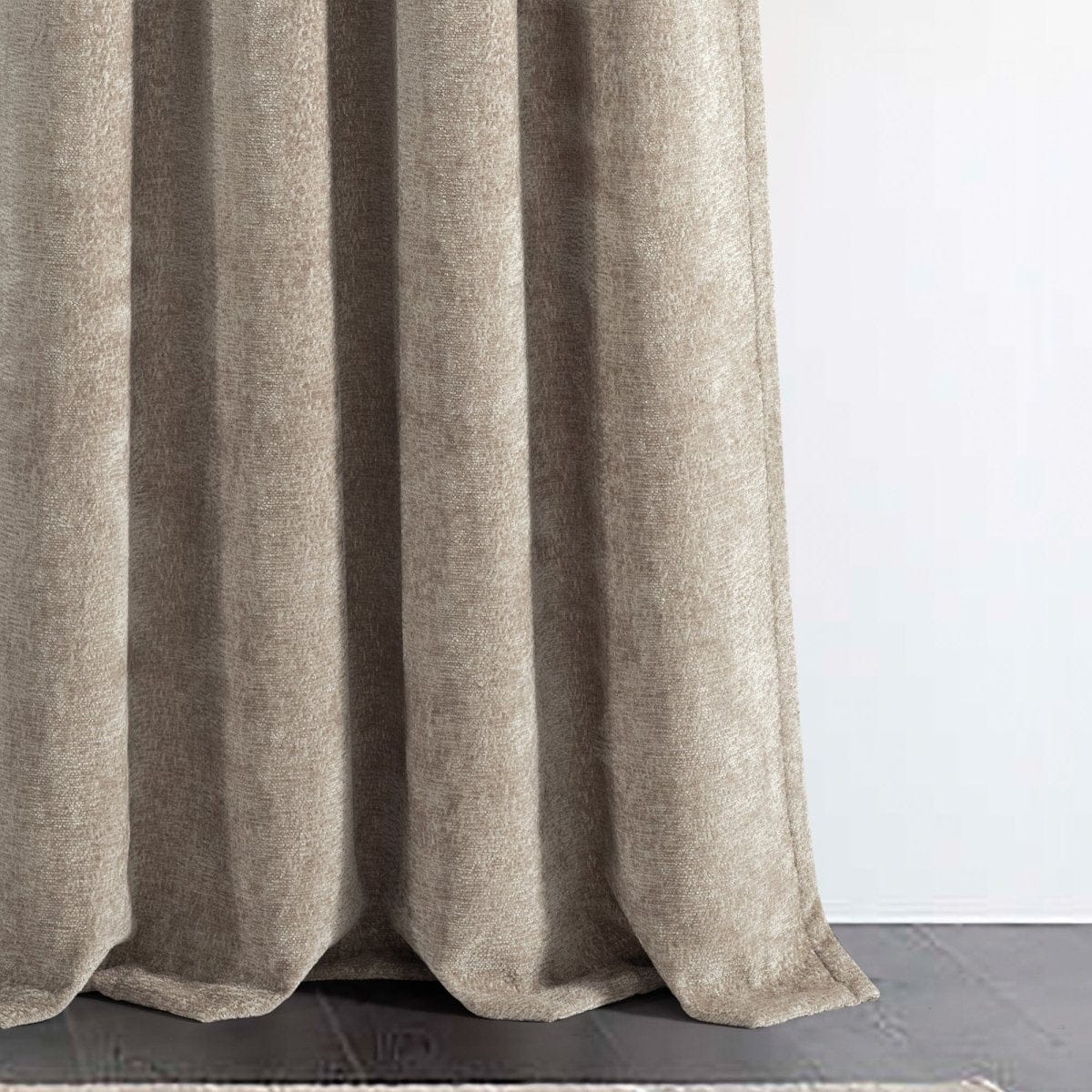 Aspen Luxury Velvet Chenille Window Curtain Panel