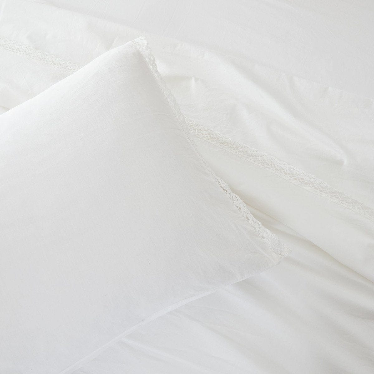 Evelyn Lace Trim Cotton Sheet Set