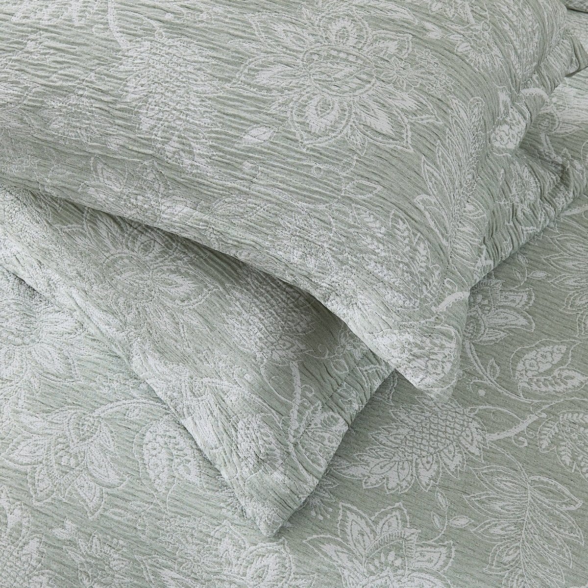 Floral Jacobean Gauze Jacquard Duvet Cover Set