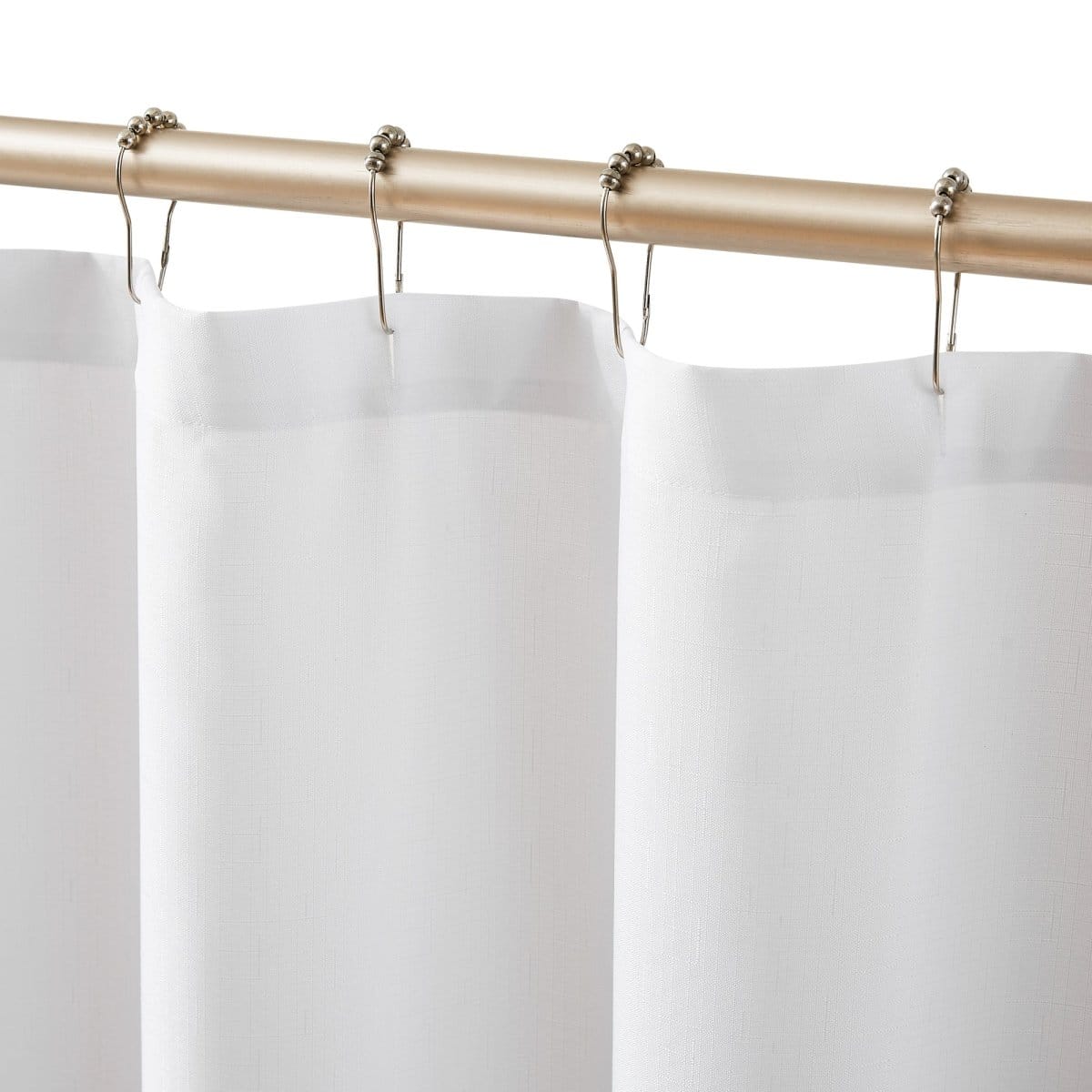 Oceana Watercolor Sea Life Linen Textured Shower Curtain