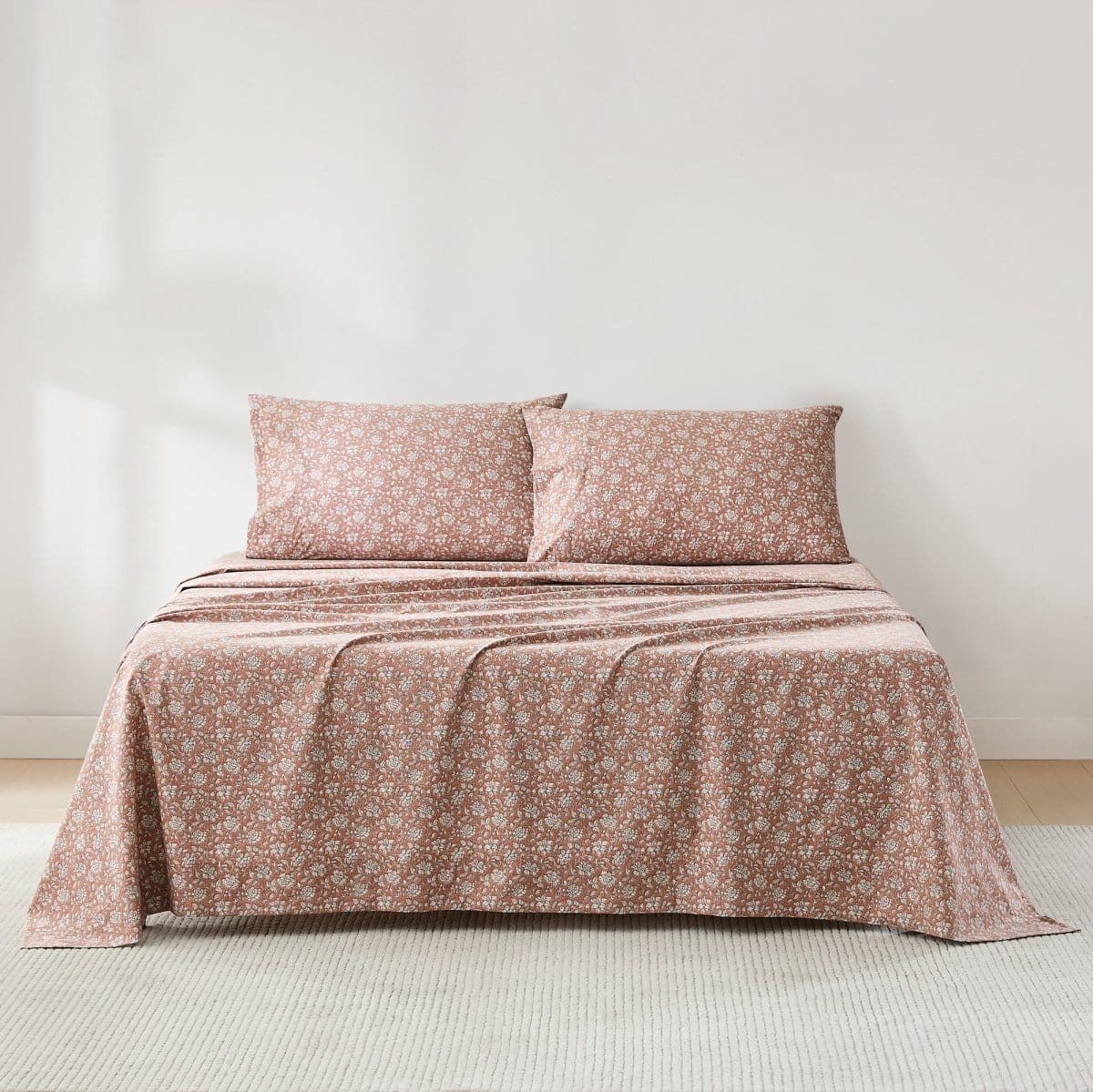 Zara Floral Block Cotton Sheet Set