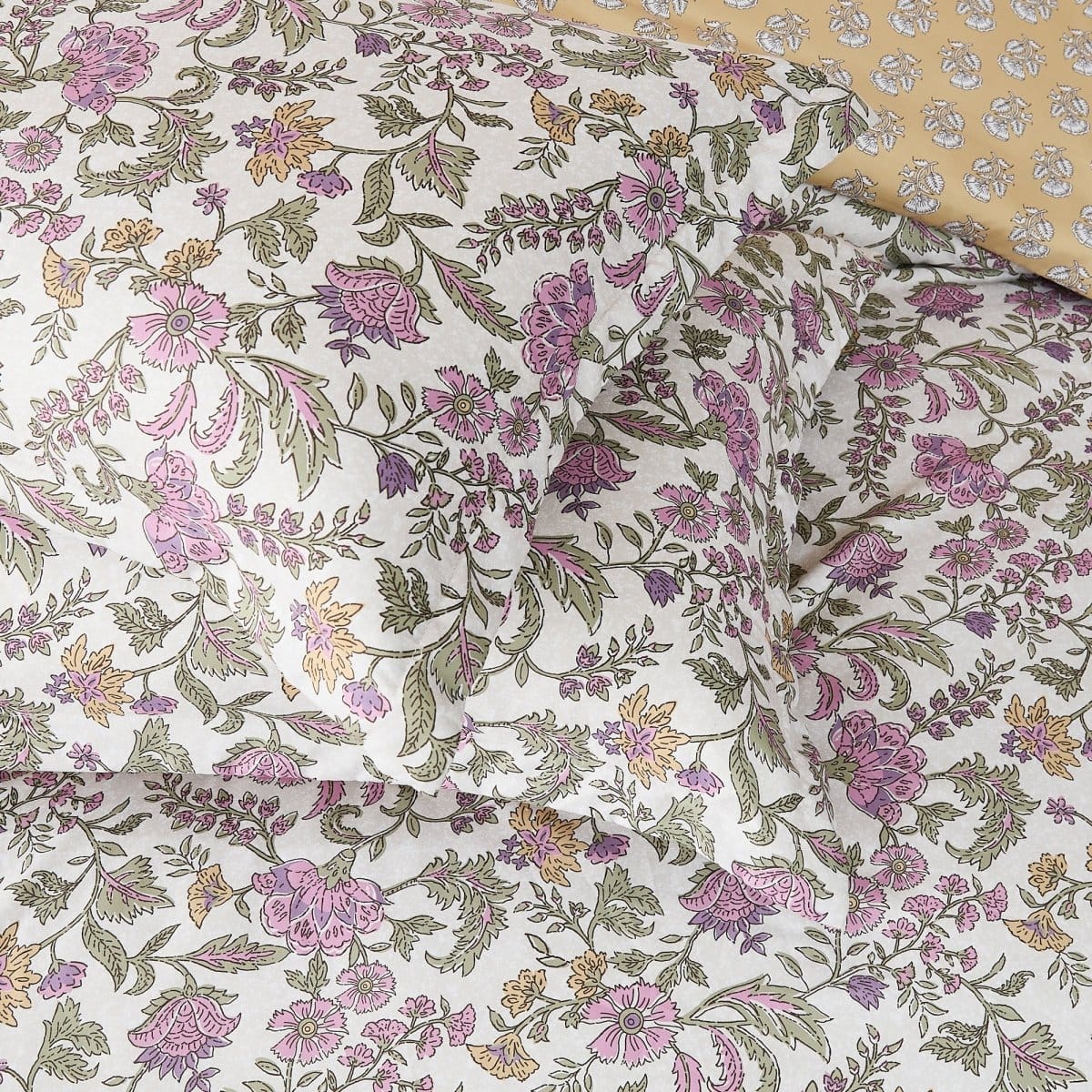 Lillian Block Print Reversible Comforter Set 5Pc