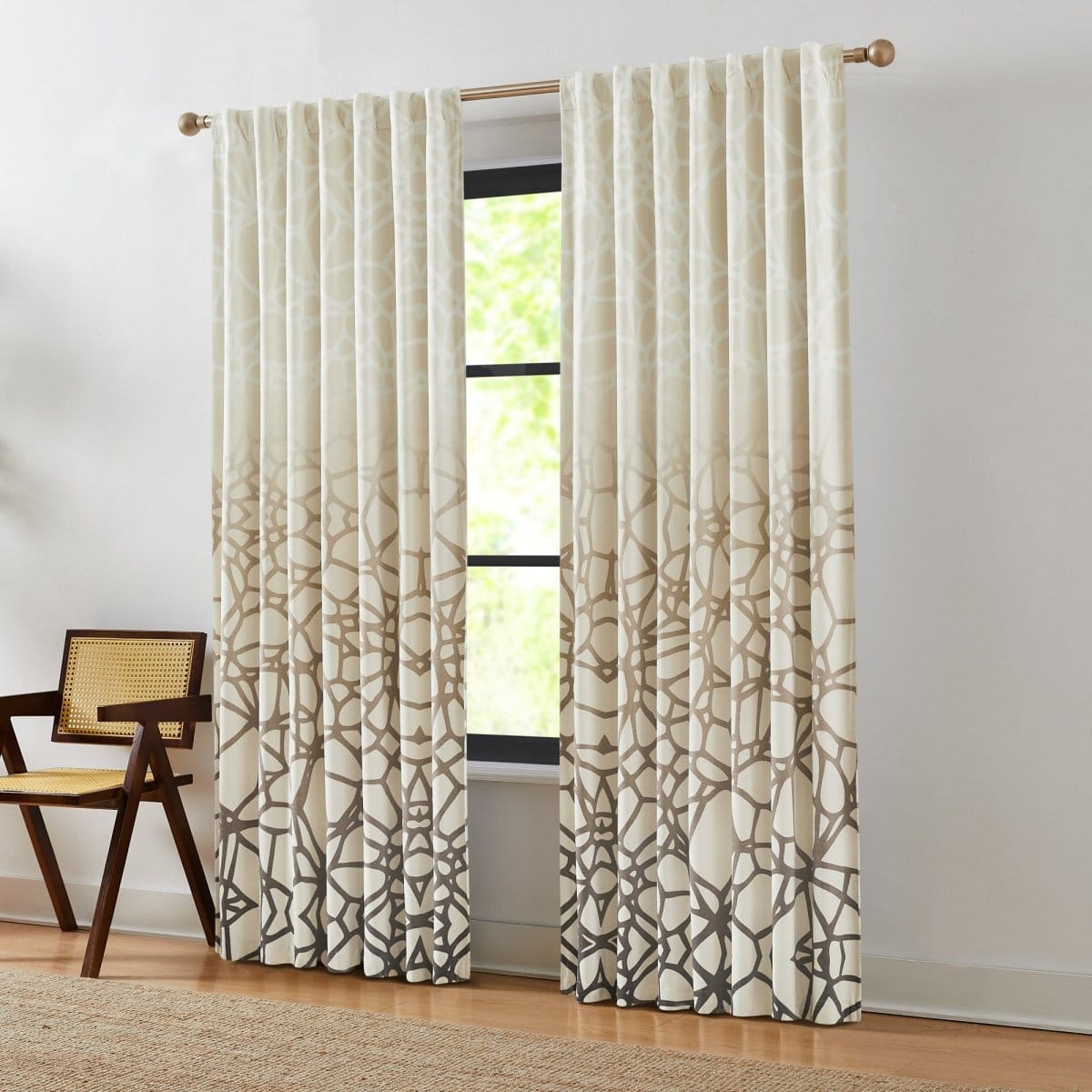 Ethereal Tangle Velvet Blackout Window Curtain Panels