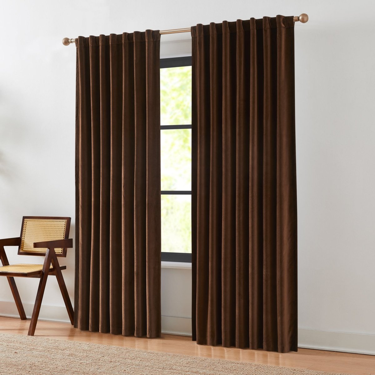 Terran Velvet Blackout Window Curtain Panels
