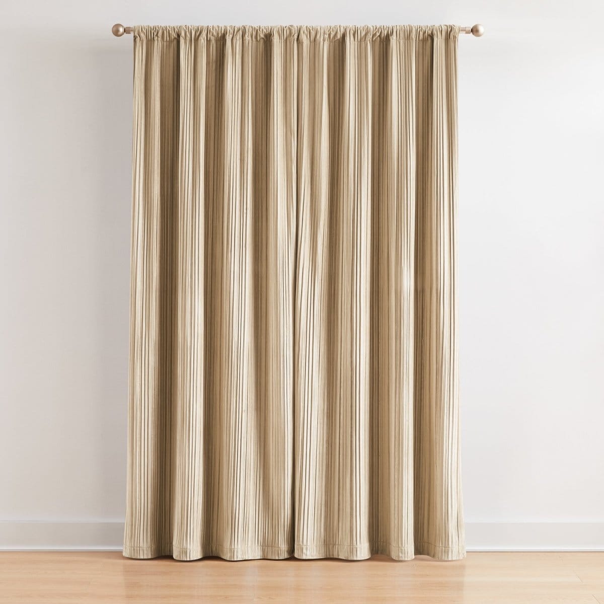 Glam Pleated Velvet Light Filtering Window Curtain Panels