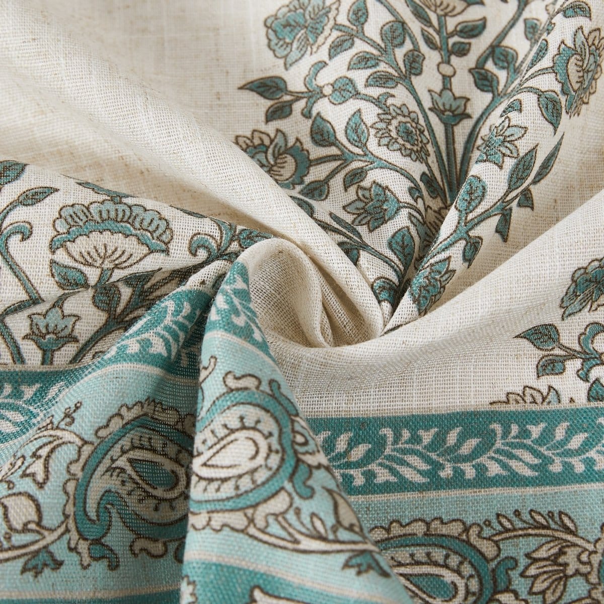 Sofia Flower Block Bouquet Shower Curtain