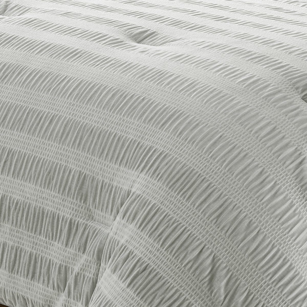 Azalea Ruched Velvet Stripe Comforter Set