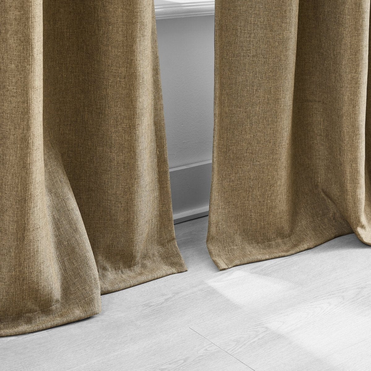 Meena Slub 100% Blackout Window Curtain Panels