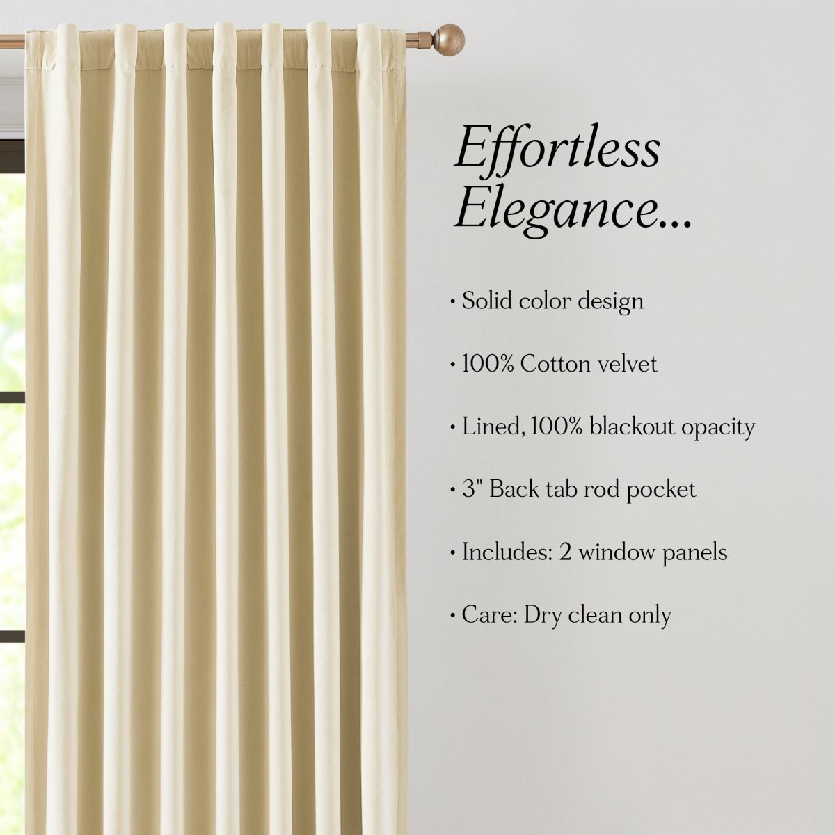 Terran Velvet Blackout Window Curtain Panels