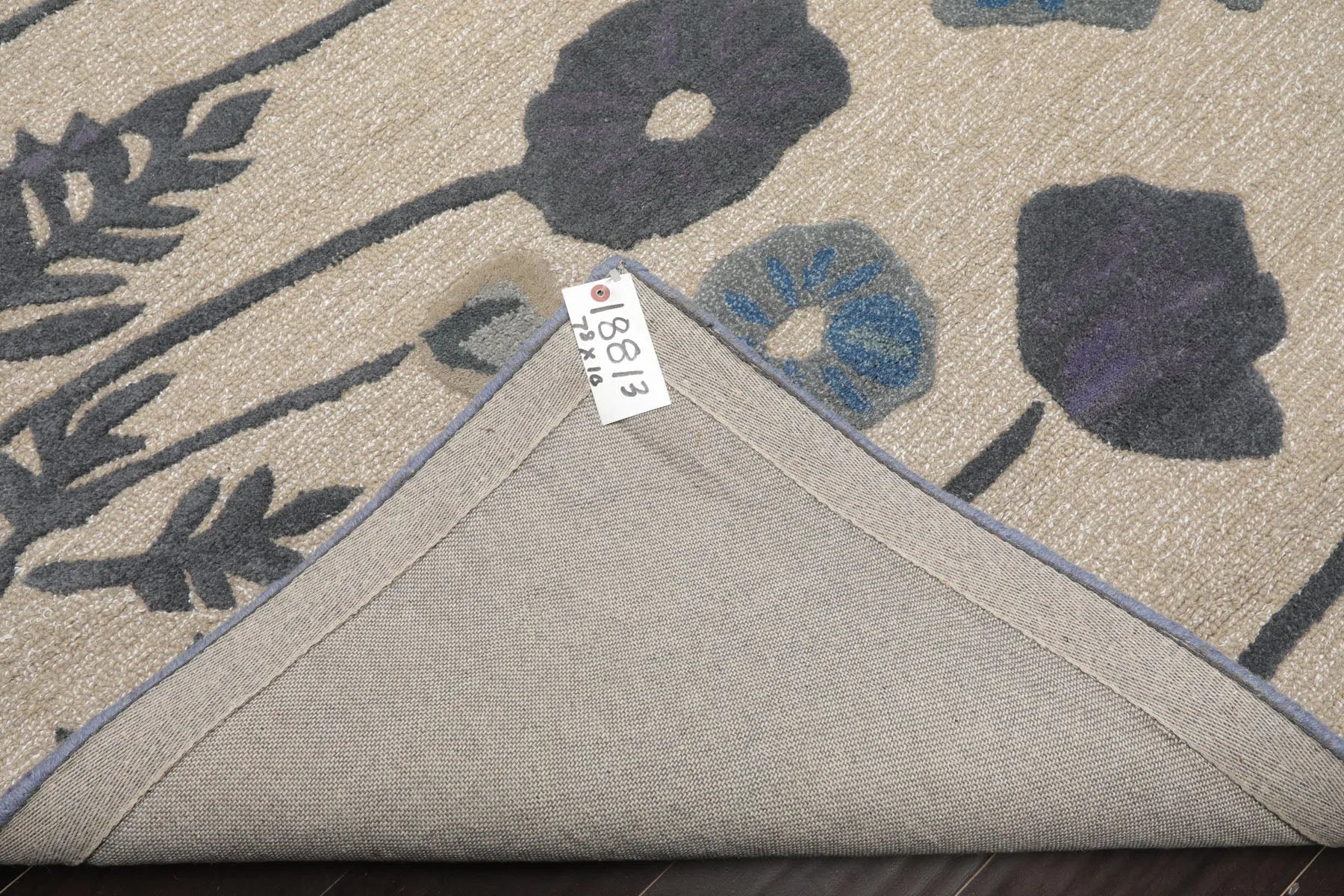 LoomBloom Multi Size Beige Hand Tufted Contemporary Botanical Wool and Silk Oriental Area Rug