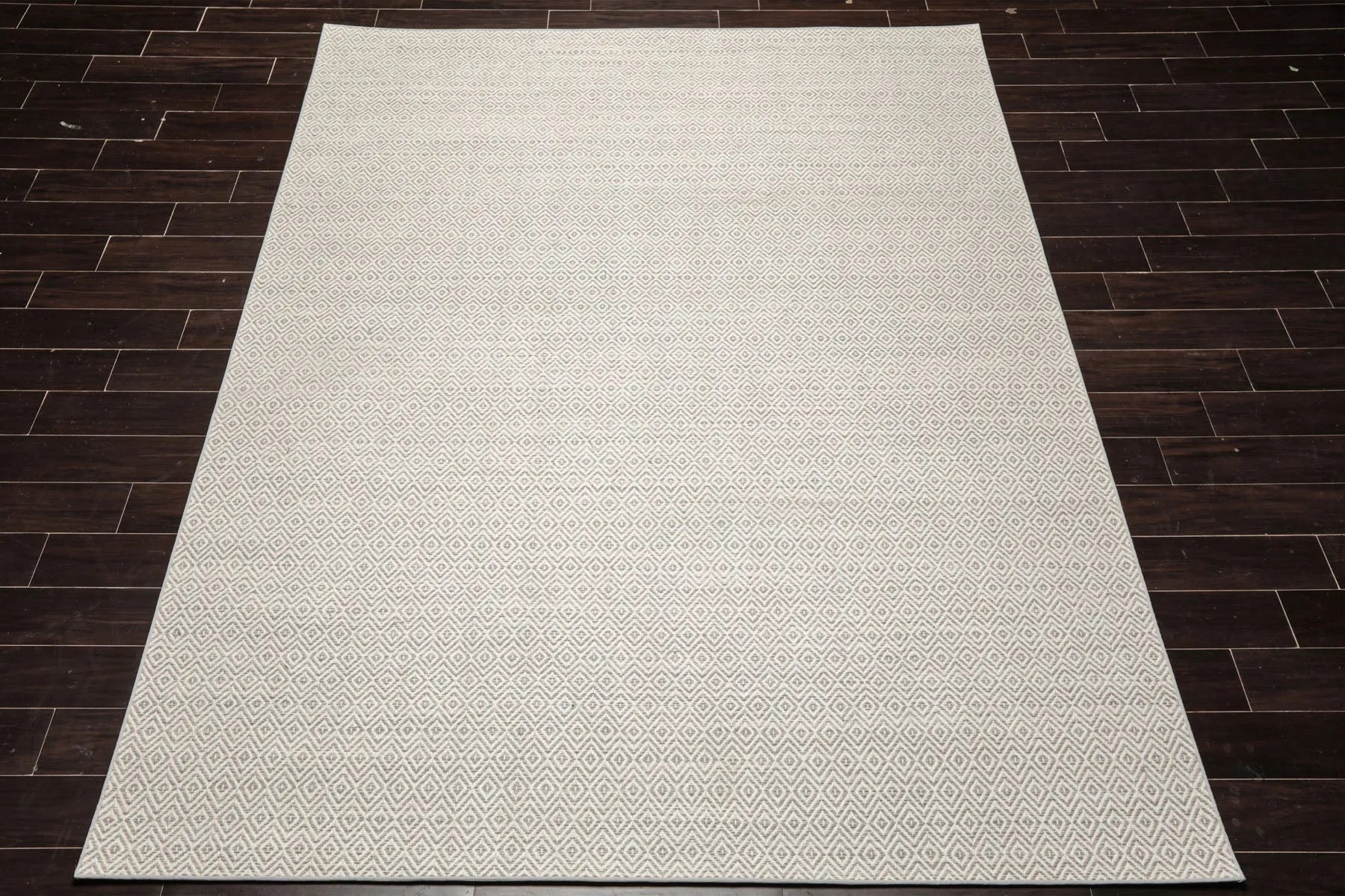 LoomBloom Multi Size Ivory Hand Woven Contemporary Geometric Flatweave New Zealand Wool Oriental Area Rug