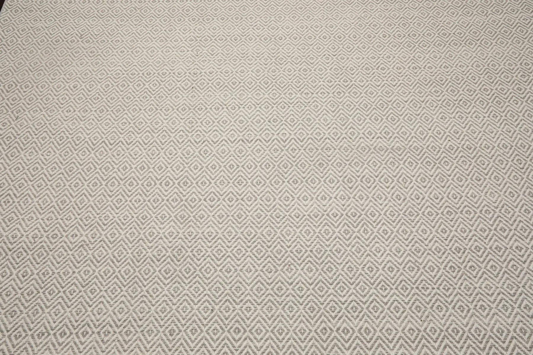 LoomBloom Multi Size Ivory Hand Woven Contemporary Geometric Flatweave New Zealand Wool Oriental Area Rug