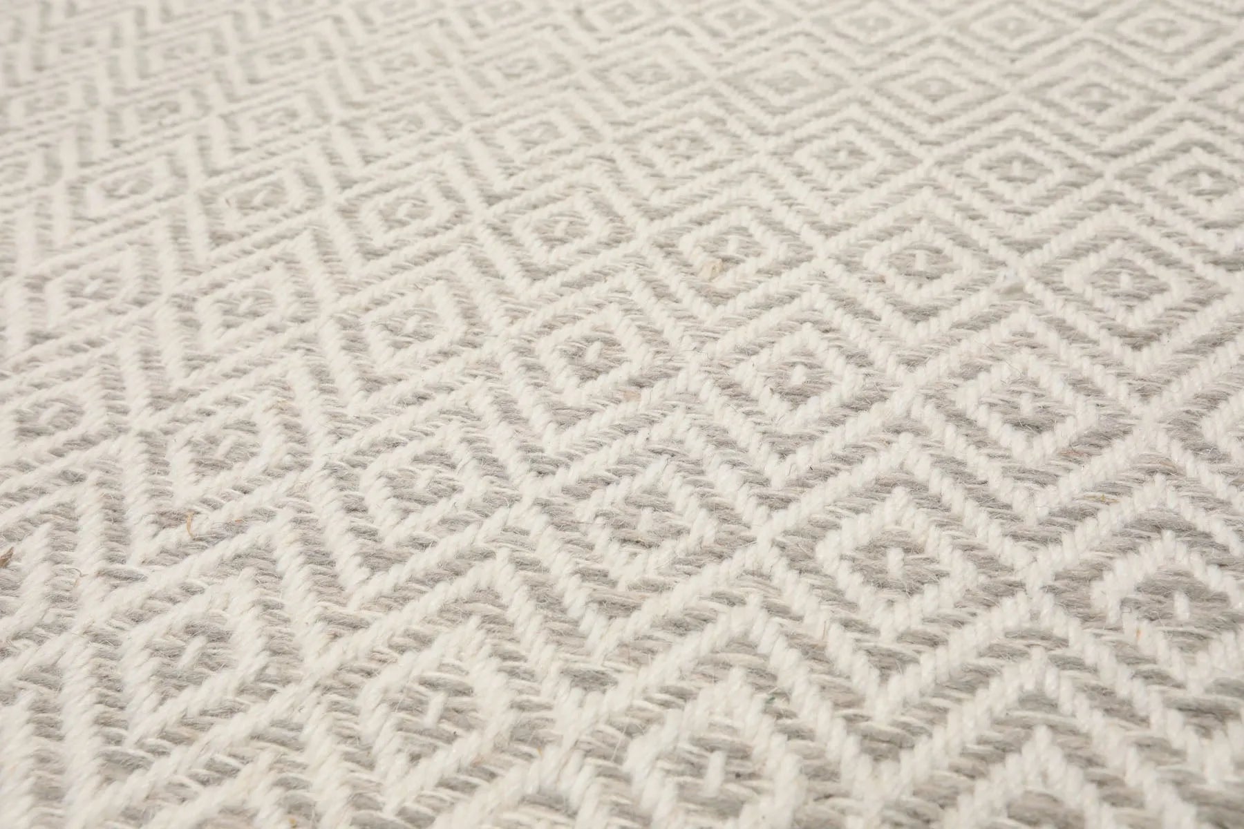 LoomBloom Multi Size Ivory Hand Woven Contemporary Geometric Flatweave New Zealand Wool Oriental Area Rug