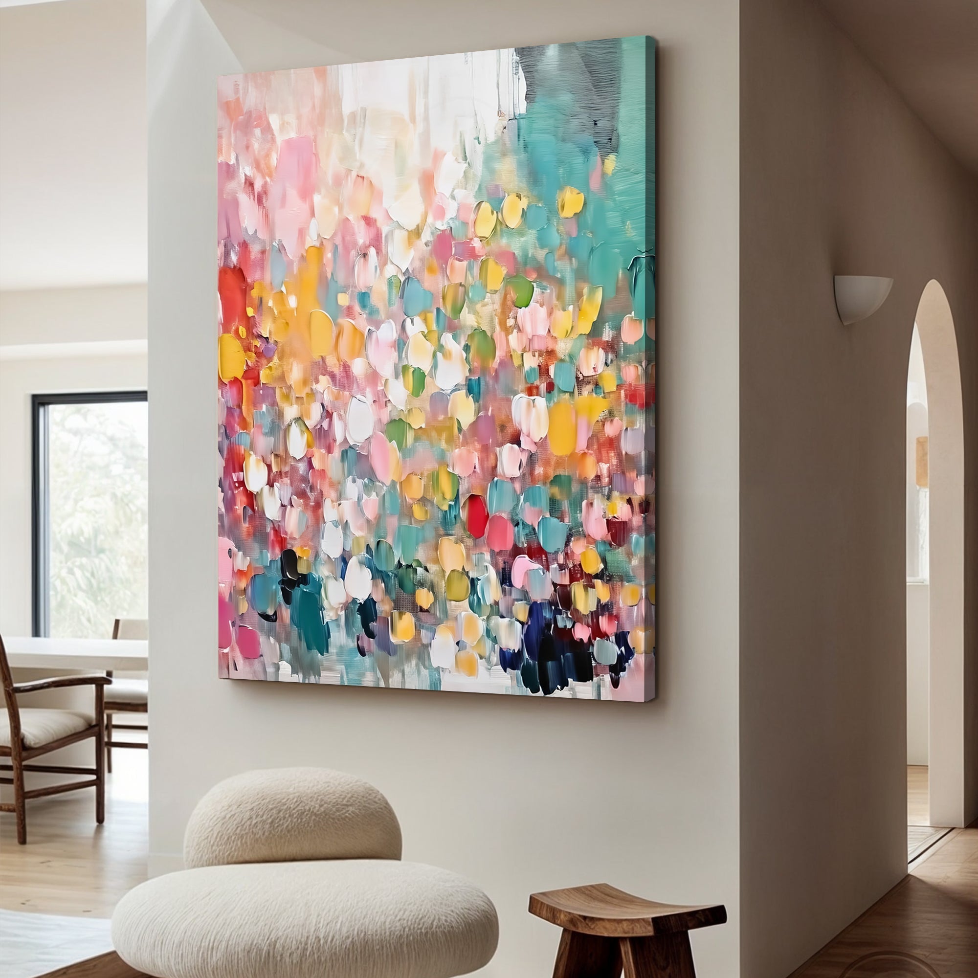 Wild Bloom Abstract Impasto Wall Art