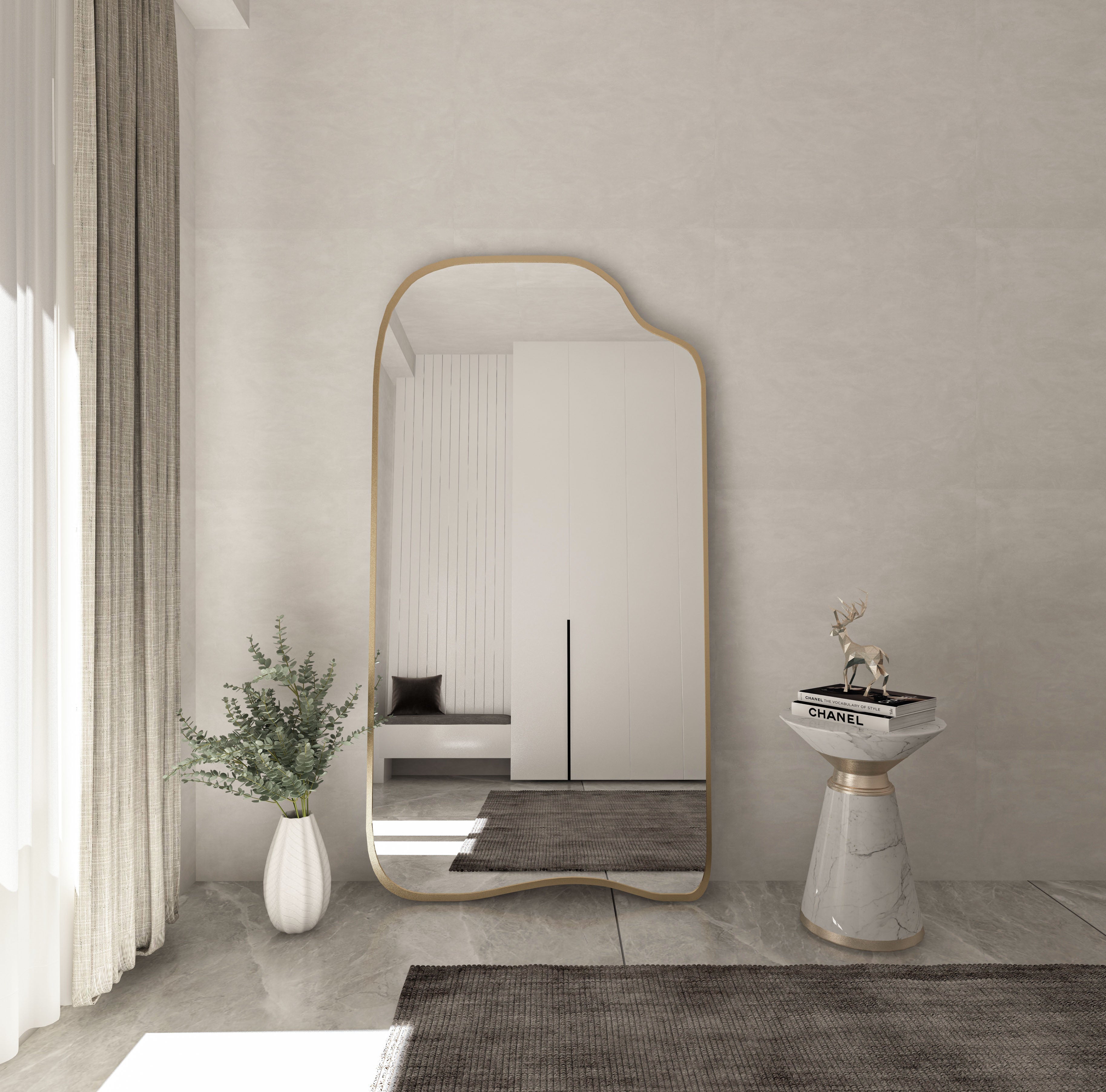 Asymmetrical Full Length Mirror Tall Body Mirror