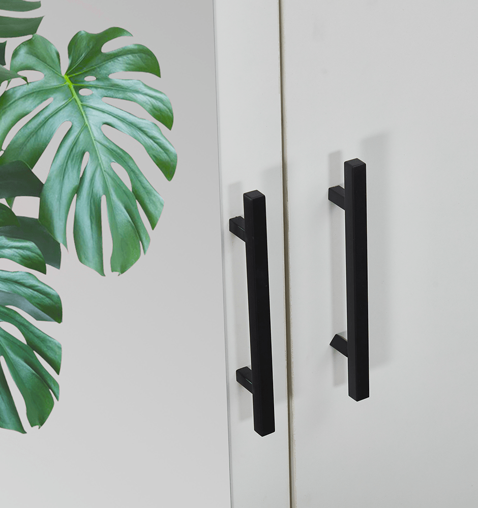 71" H White Armoire Wardrobe Closet with 4 Doors, Storage Drawers & Hanging Rod | 63" W Bedroom Storage Cabinet - PRHOMZ