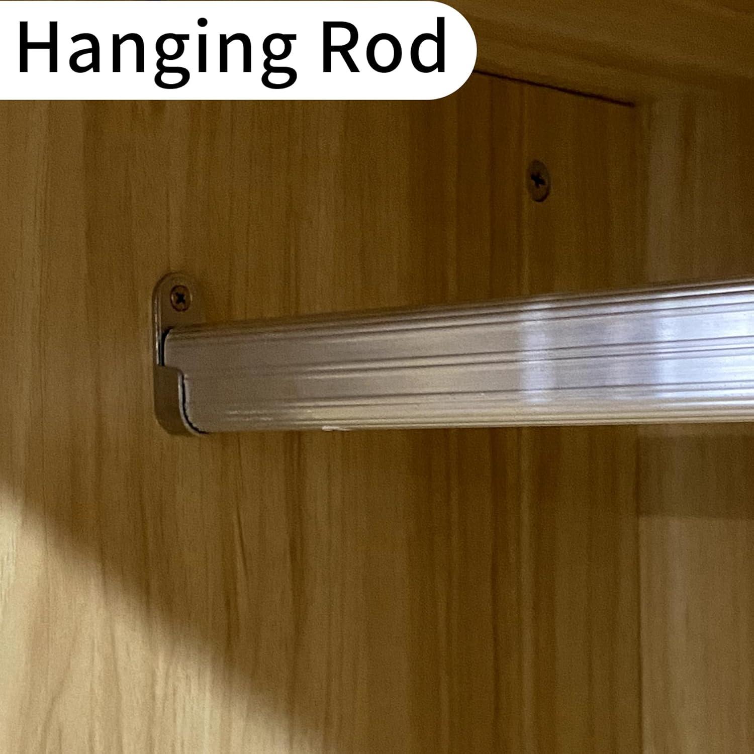 69" High Wooden Wardrobe Closet , 3 Doors & Drawers | White Bedroom Armoire - PRHOMZ